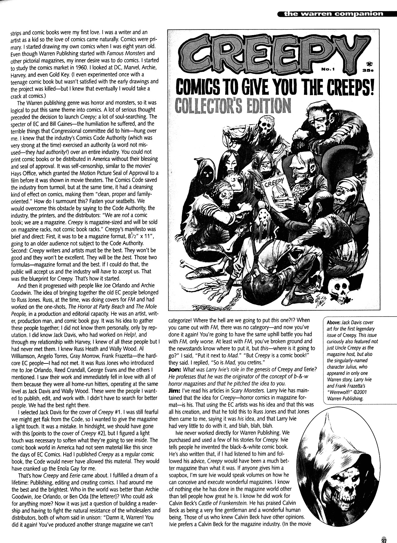 Read online Warren Companion comic -  Issue # TPB (Part 1) - 37