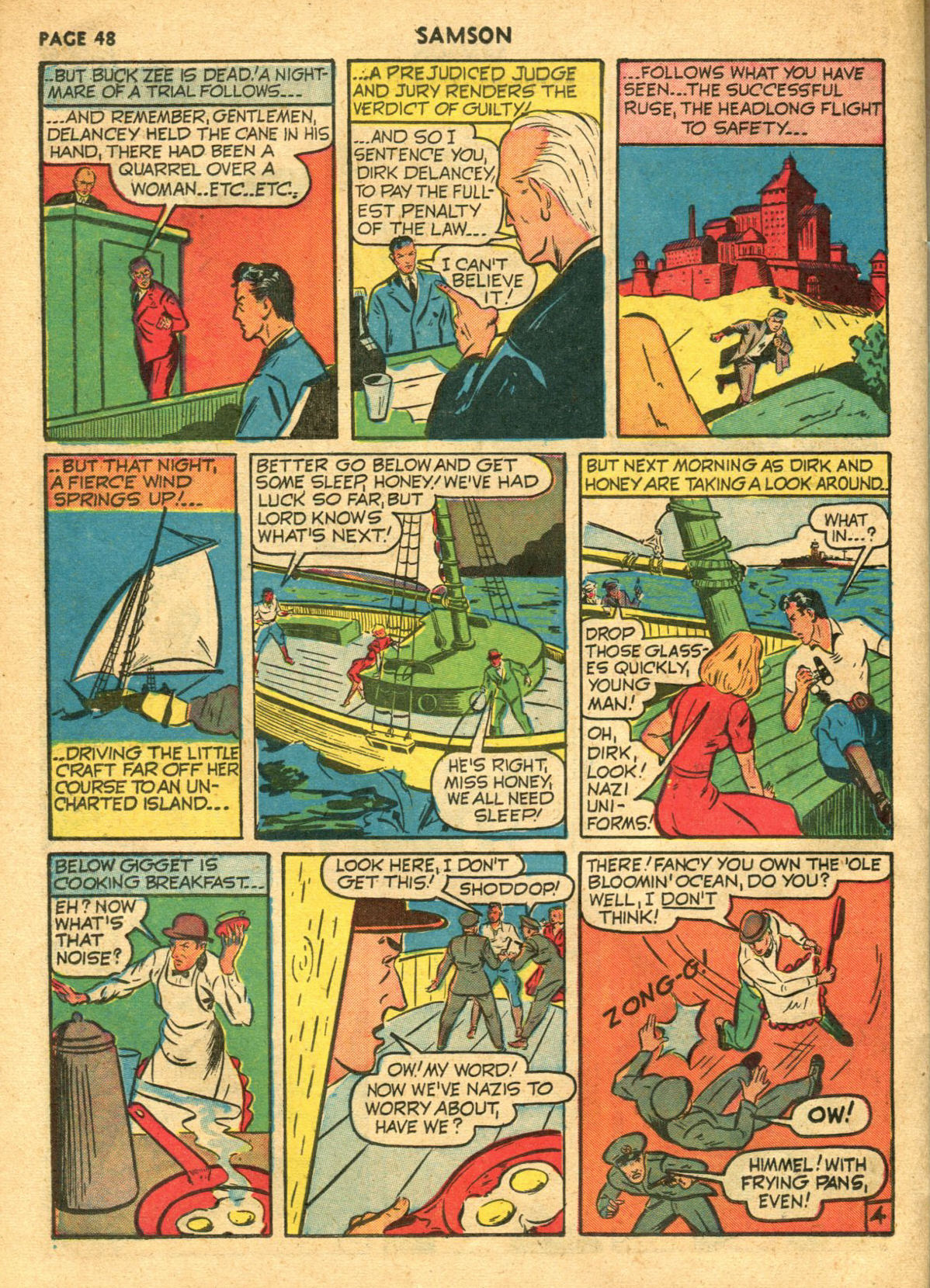 Read online Samson (1940) comic -  Issue #6 - 50