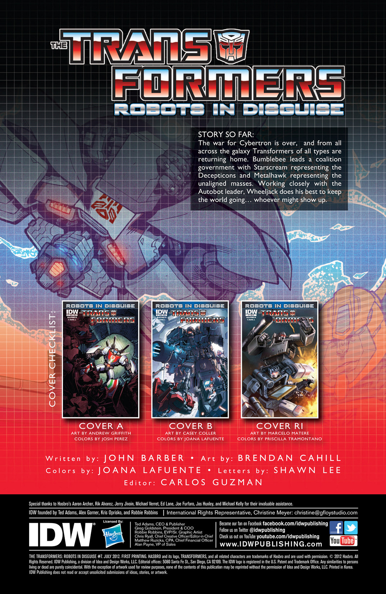 Read online Transformers: Robots In Disguise (2012) comic -  Issue #7 - 2