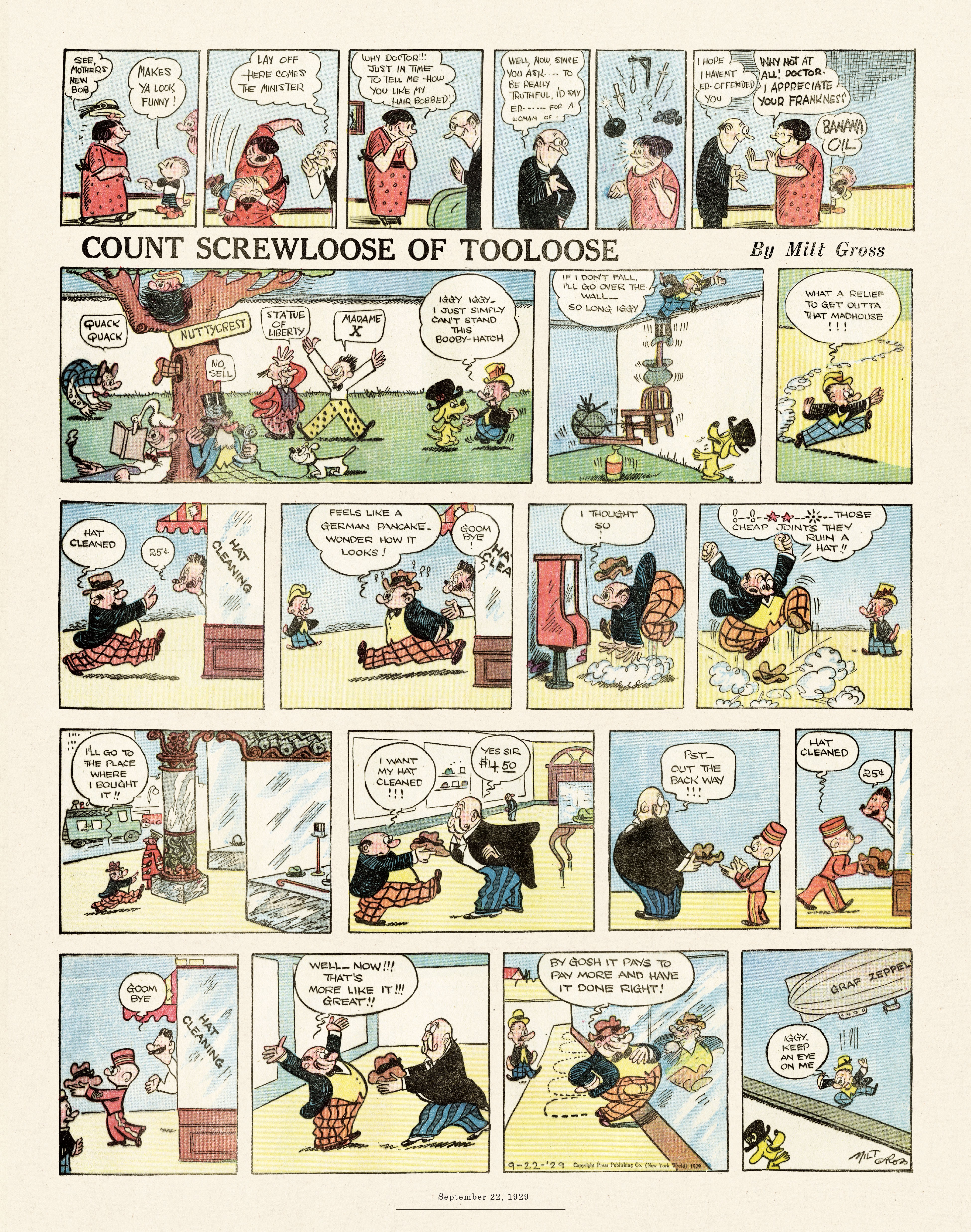 Read online Gross Exaggerations: The Meshuga Comic Strips of Milt Gross comic -  Issue # TPB - 81