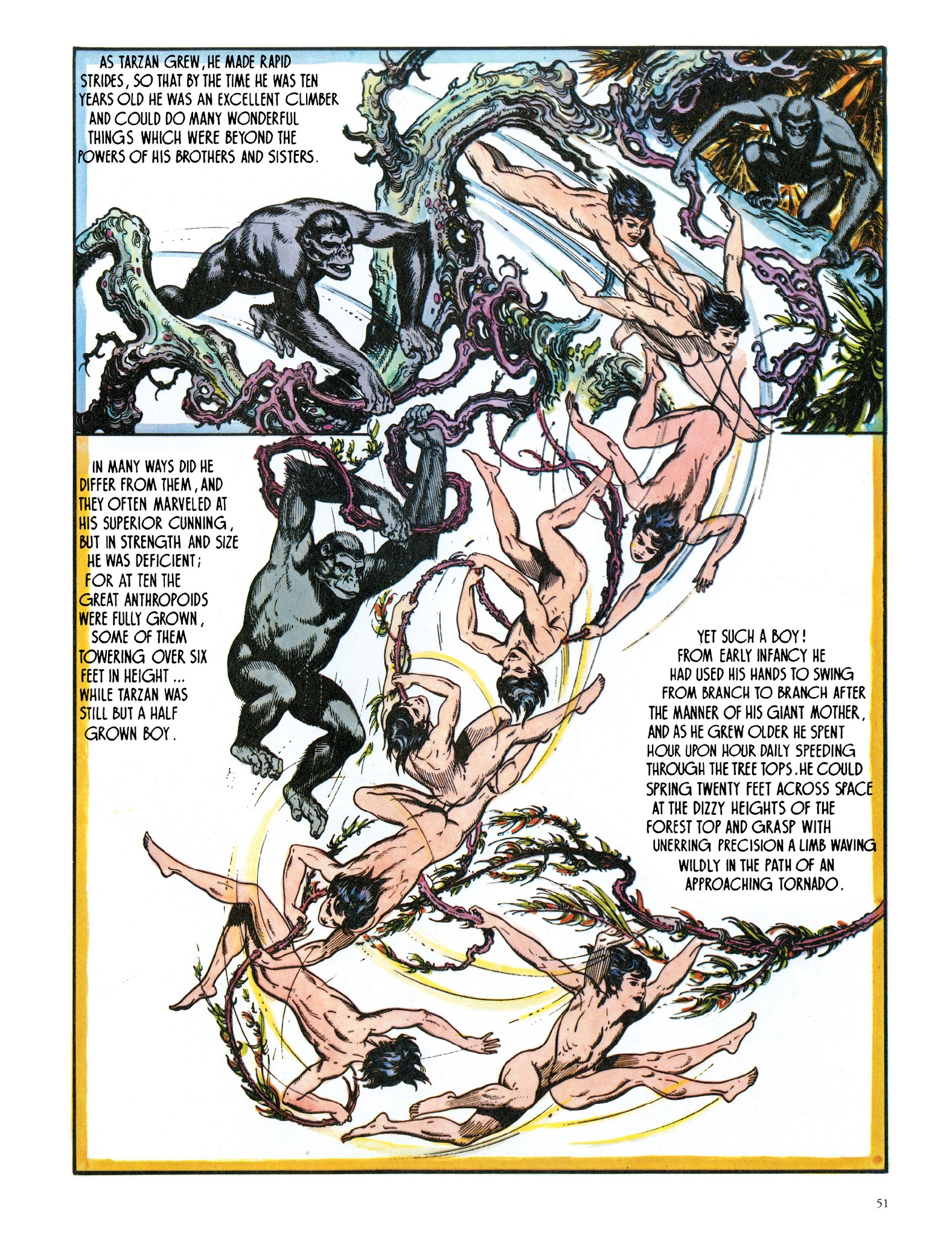 Read online Edgar Rice Burroughs' Tarzan: Burne Hogarth's Lord of the Jungle comic -  Issue # TPB - 53