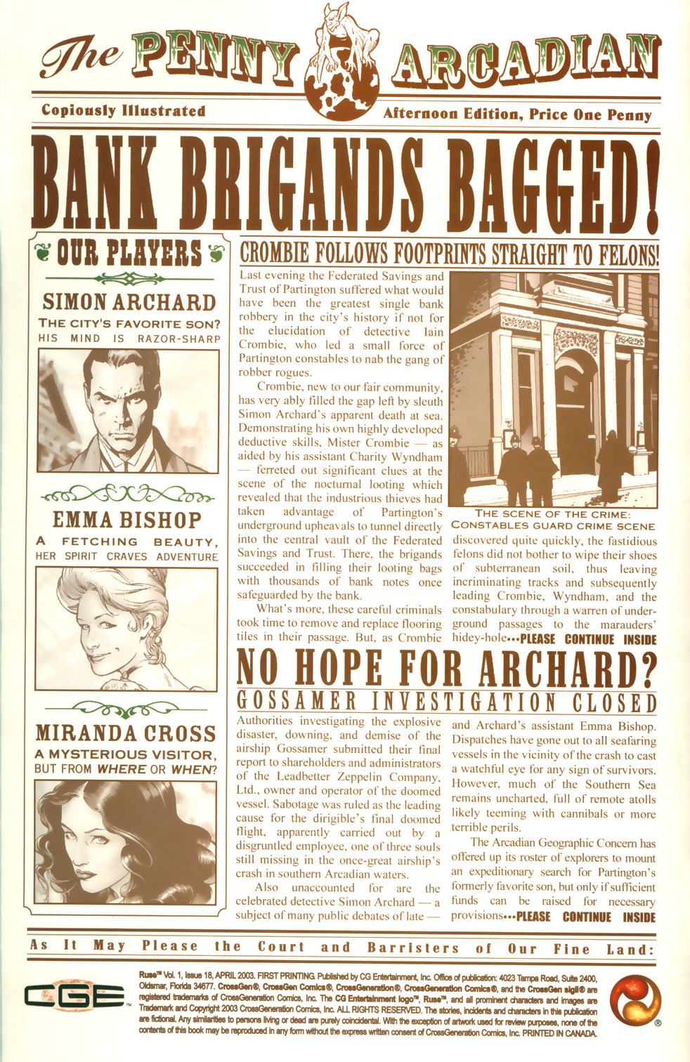 Read online Ruse comic -  Issue #18 - 3
