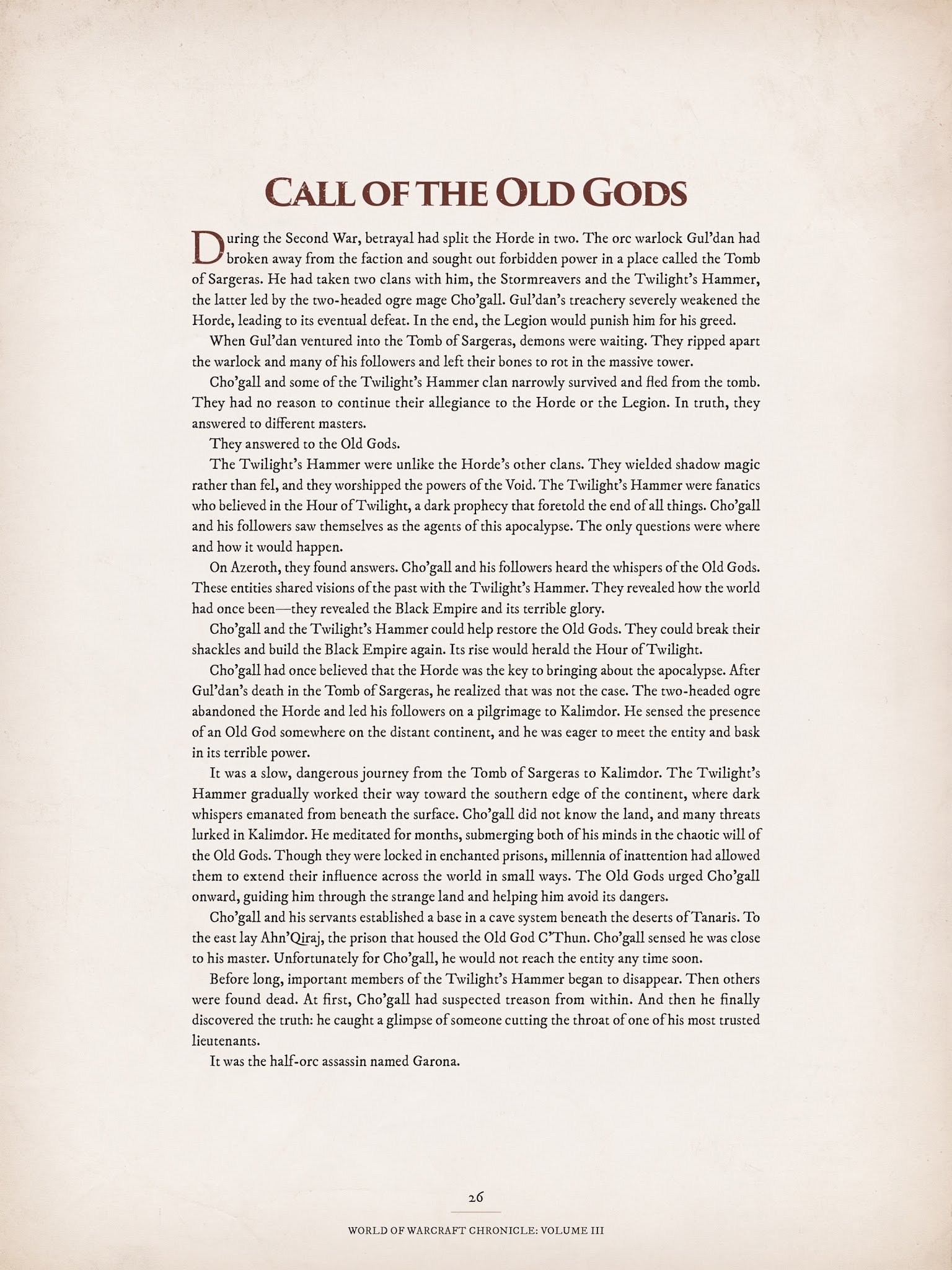 Read online World of Warcraft Chronicle Vol. 3 comic -  Issue # Full - 26