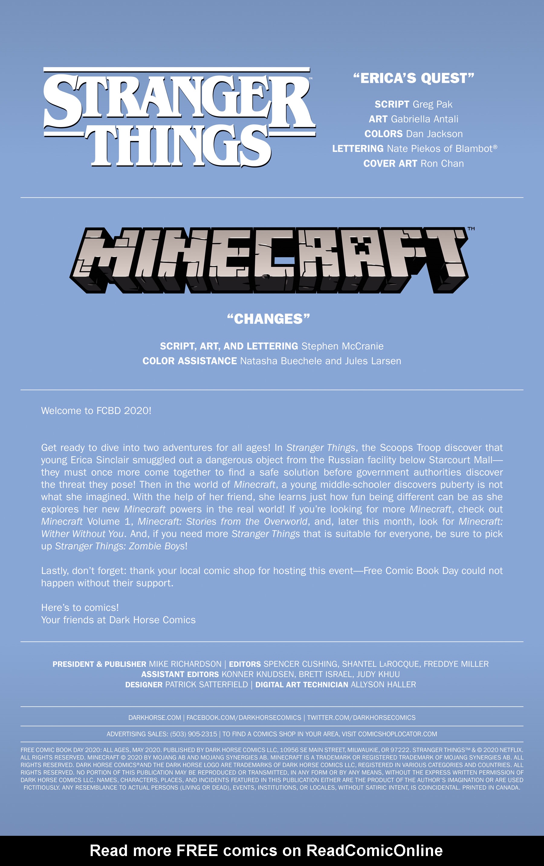 Read online Free Comic Book Day 2022 comic -  Issue # Stranger Things ft. Minecraft - 2