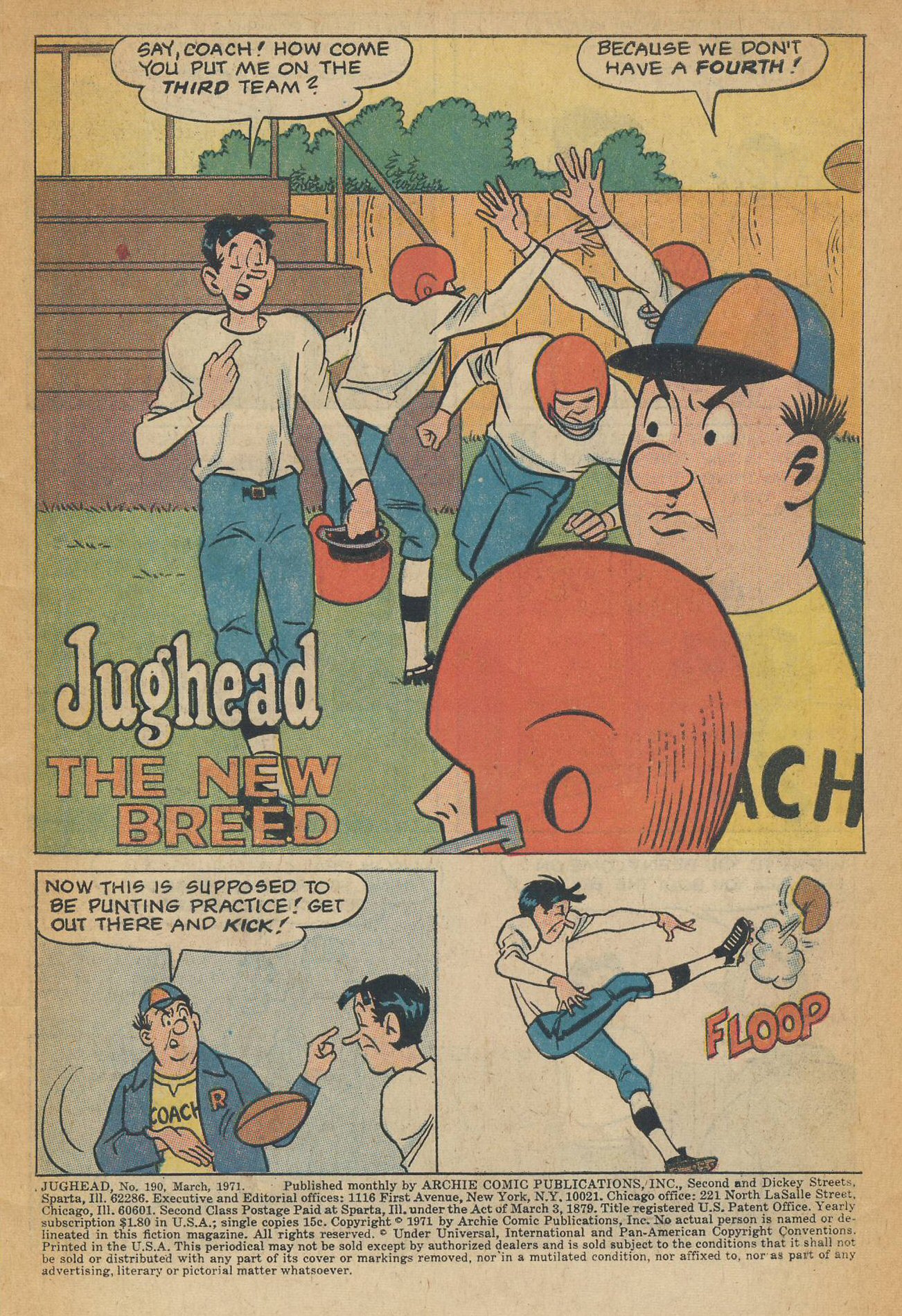 Read online Jughead (1965) comic -  Issue #190 - 3