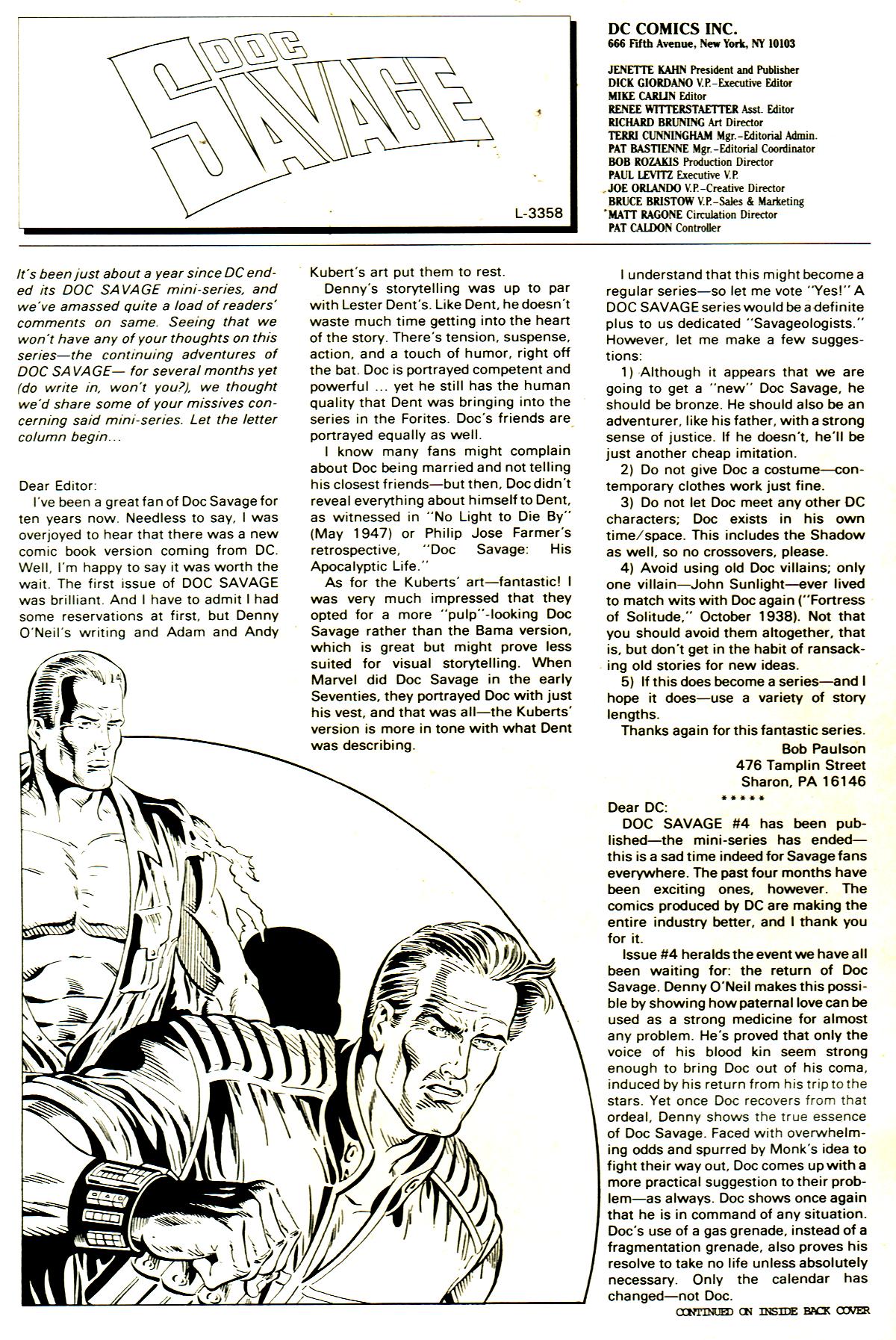 Read online Doc Savage (1988) comic -  Issue #1 - 2