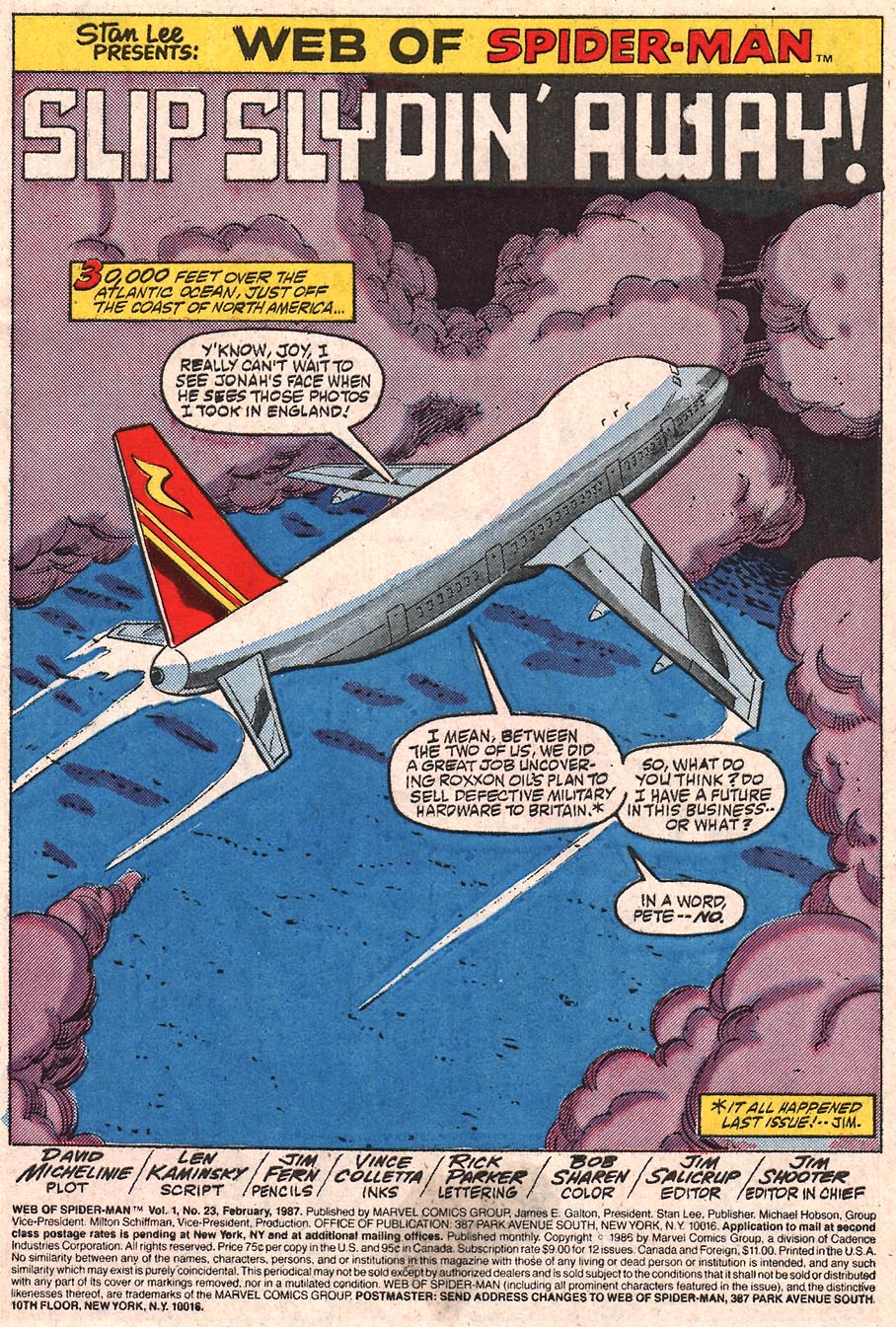 Read online Web of Spider-Man (1985) comic -  Issue #23 - 2