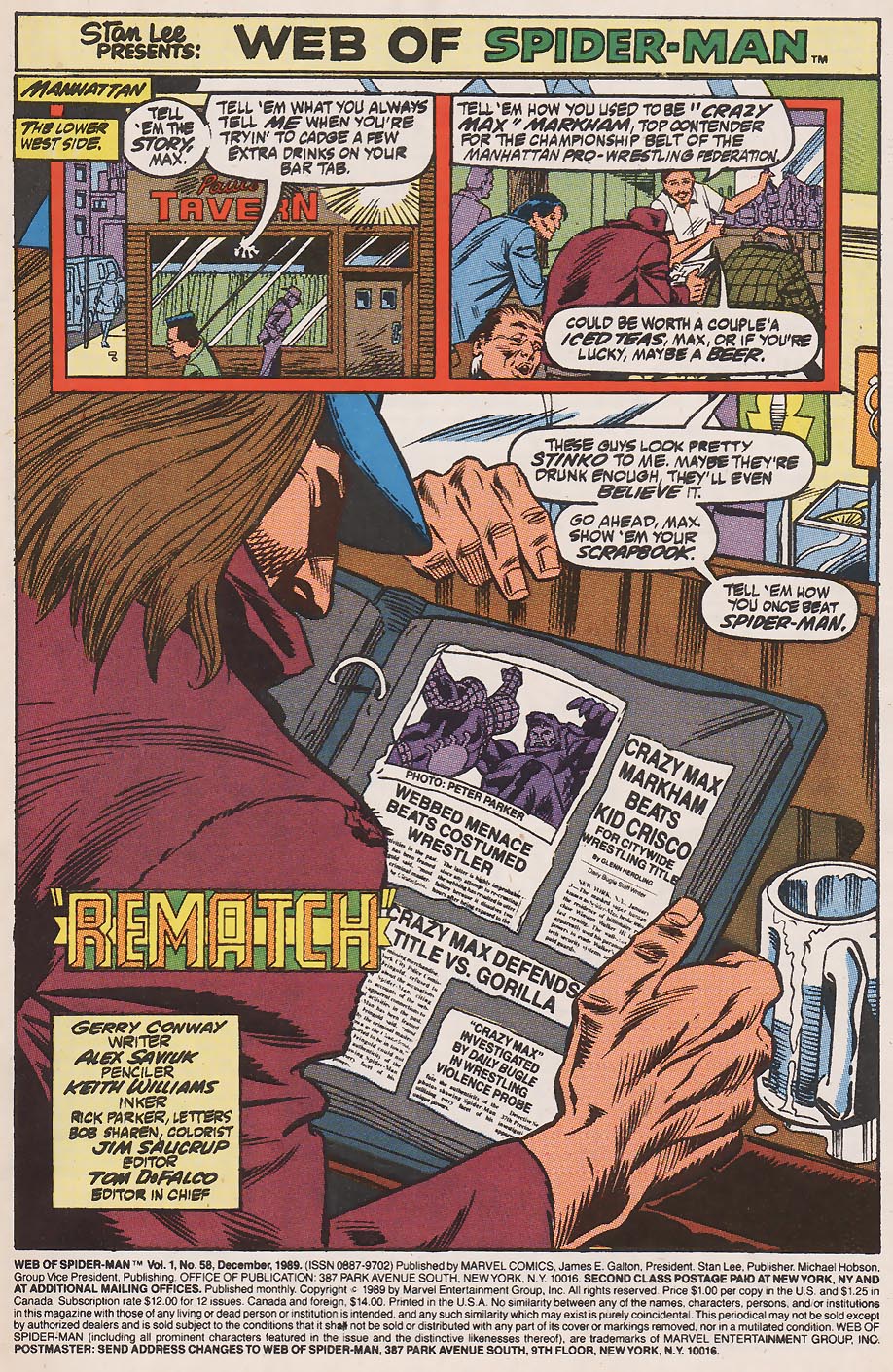 Read online Web of Spider-Man (1985) comic -  Issue #58 - 2
