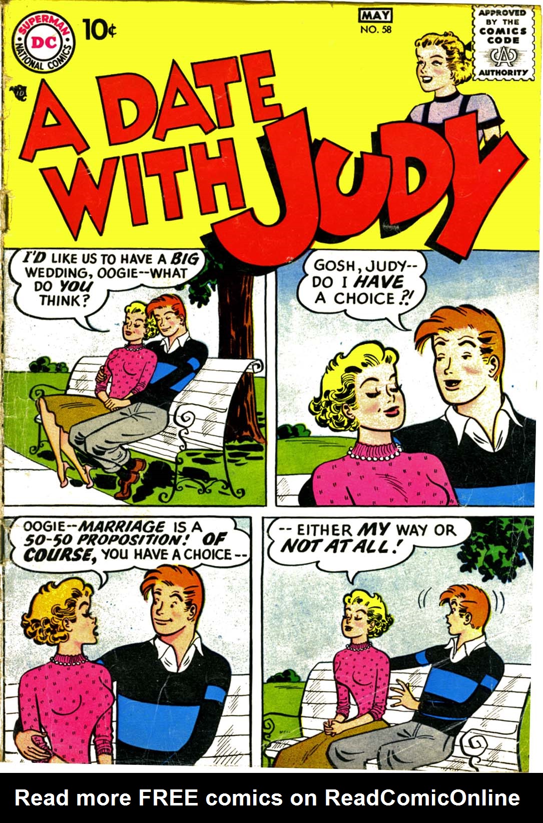 Read online A Date with Judy comic -  Issue #58 - 1