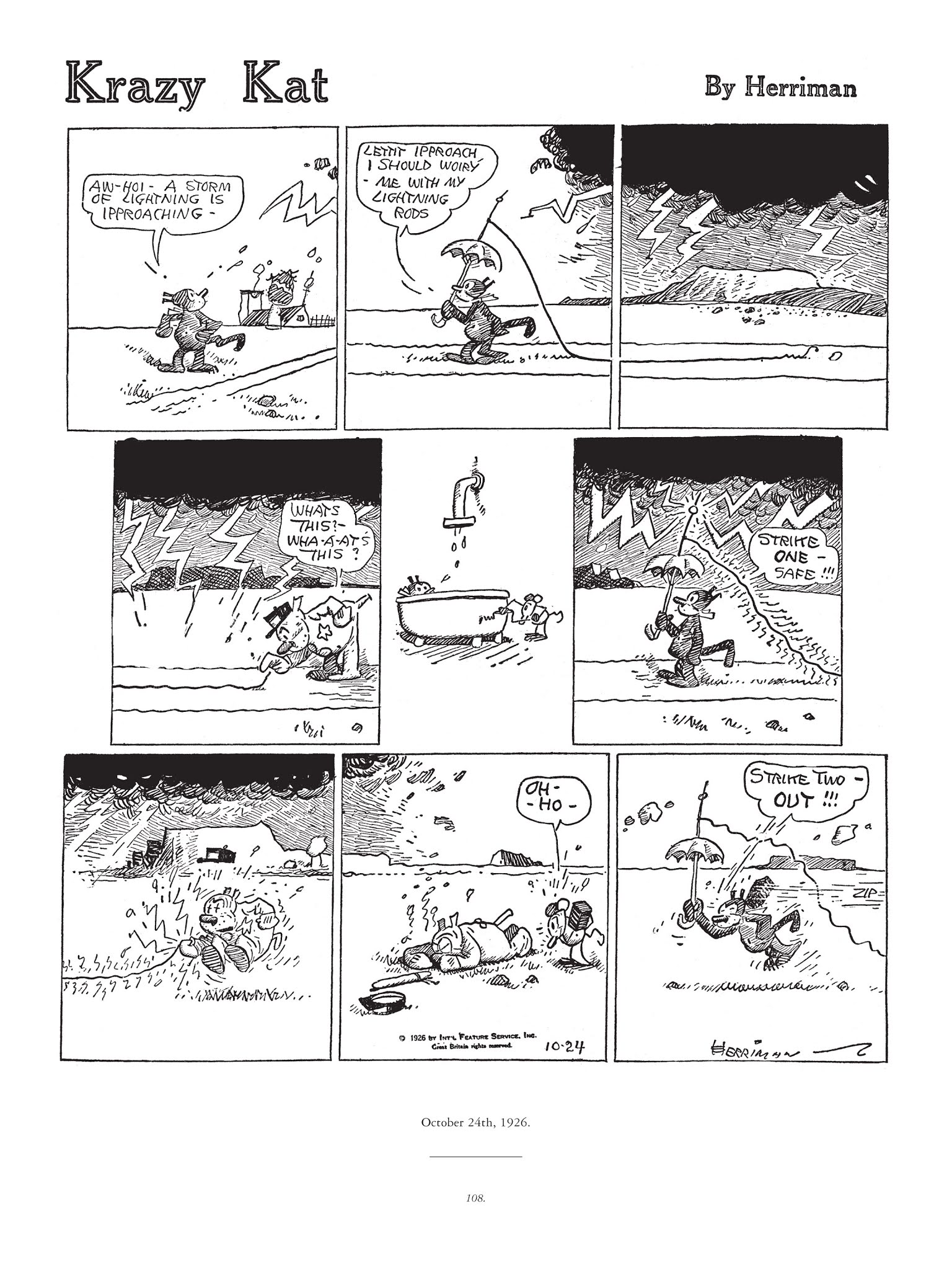 Read online Krazy & Ignatz comic -  Issue # TPB 4 - 109