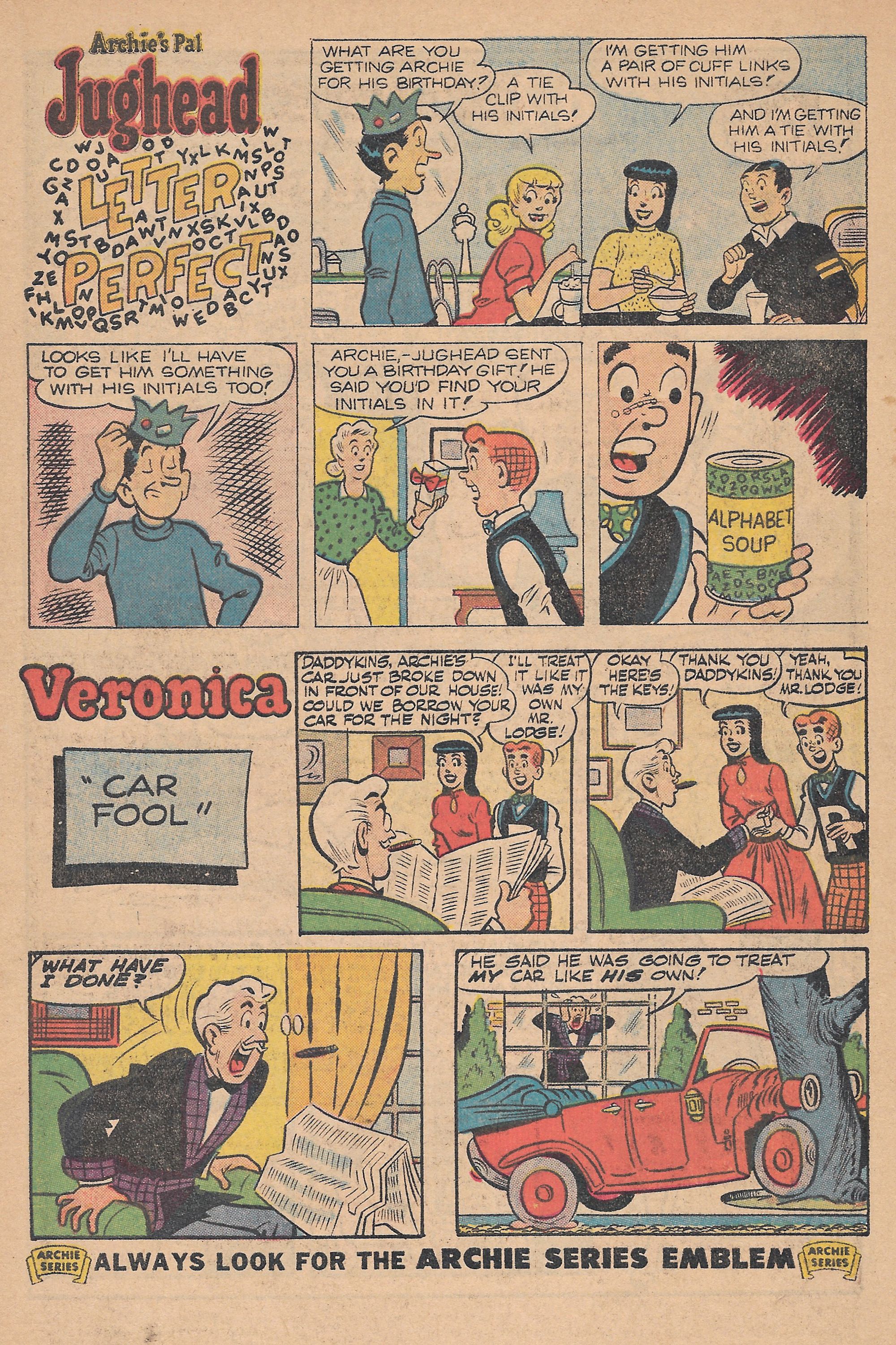 Read online Archie's Joke Book Magazine comic -  Issue #23 - 34