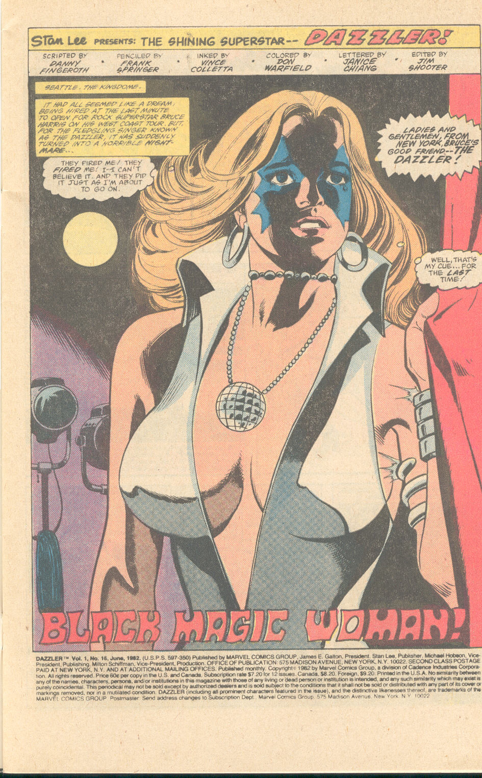 Read online Dazzler (1981) comic -  Issue #16 - 2