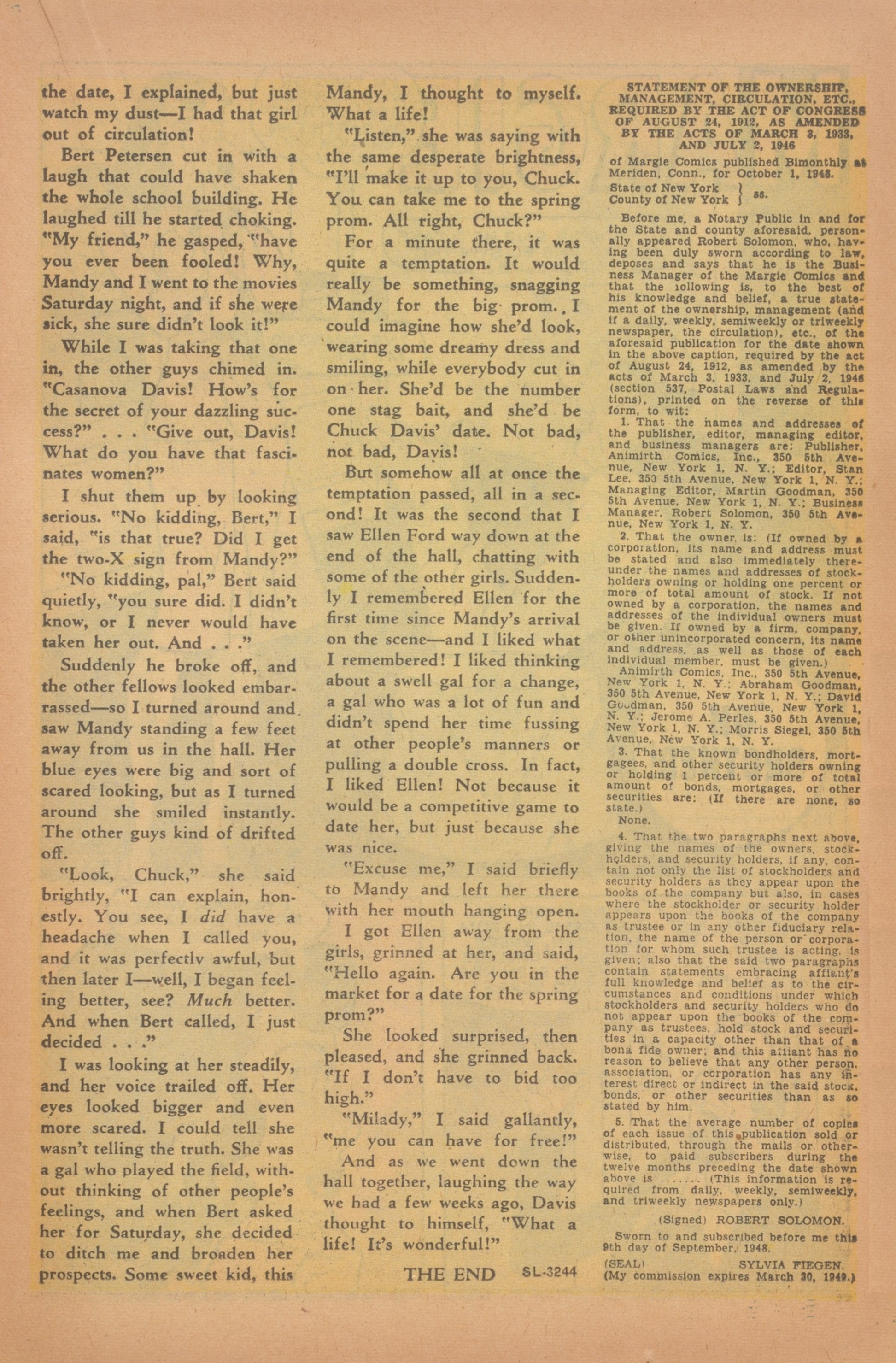 Read online Margie Comics comic -  Issue #46 - 29