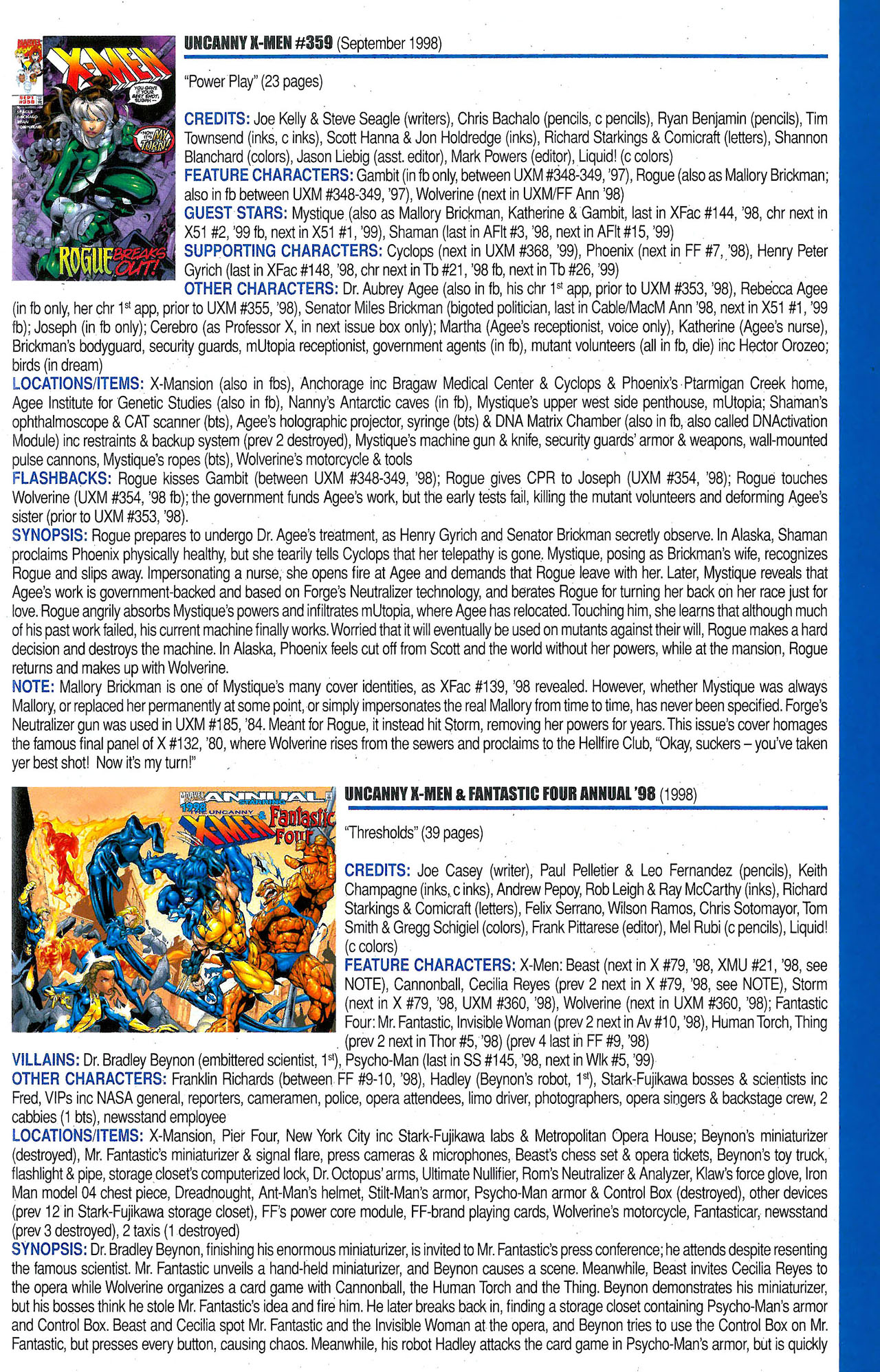 Read online Official Index to the Marvel Universe comic -  Issue #9 - 57