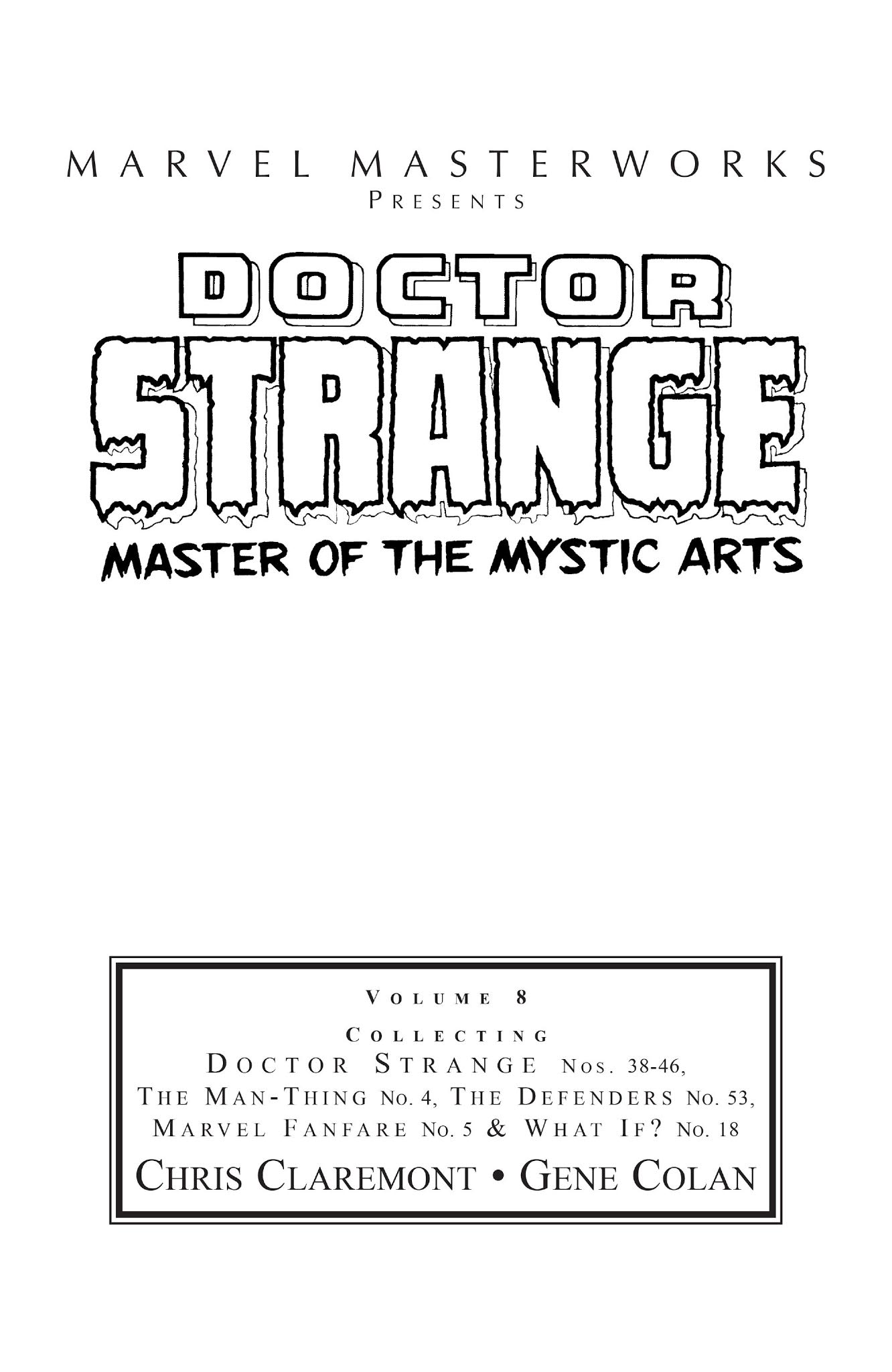 Read online Marvel Masterworks: Doctor Strange comic -  Issue # TPB 8 (Part 1) - 2