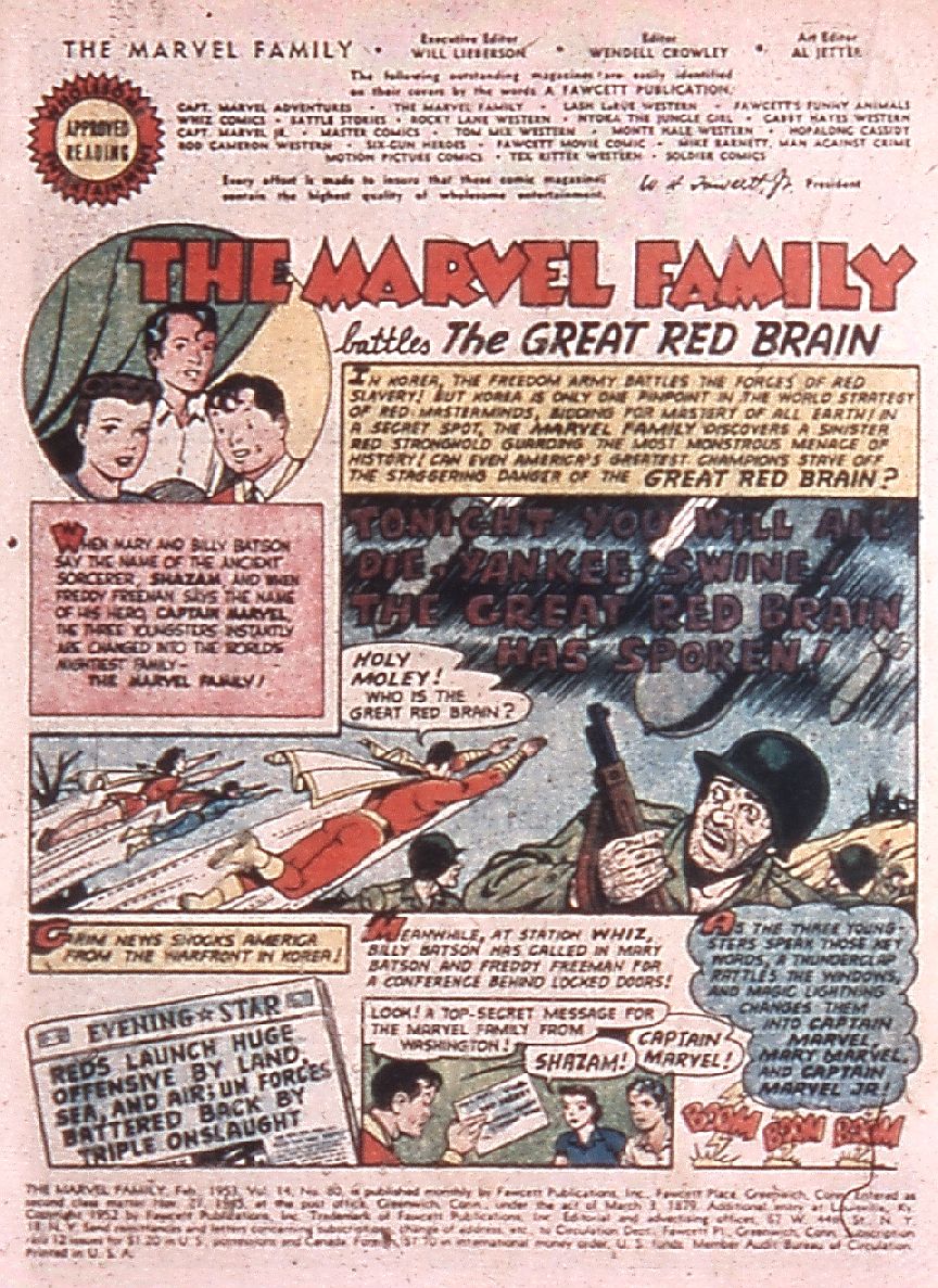 Read online The Marvel Family comic -  Issue #80 - 3