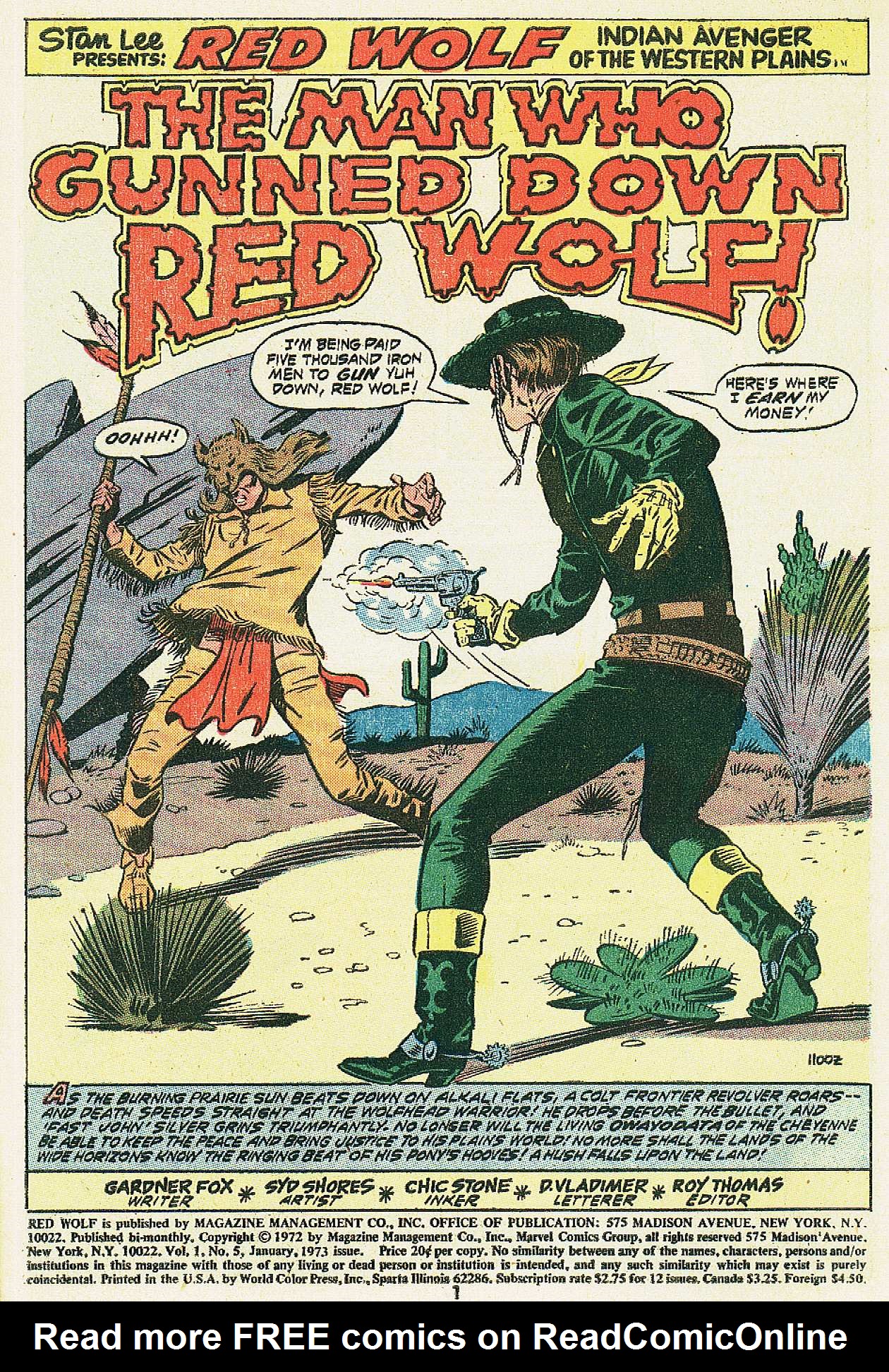Read online Red Wolf (1972) comic -  Issue #5 - 2