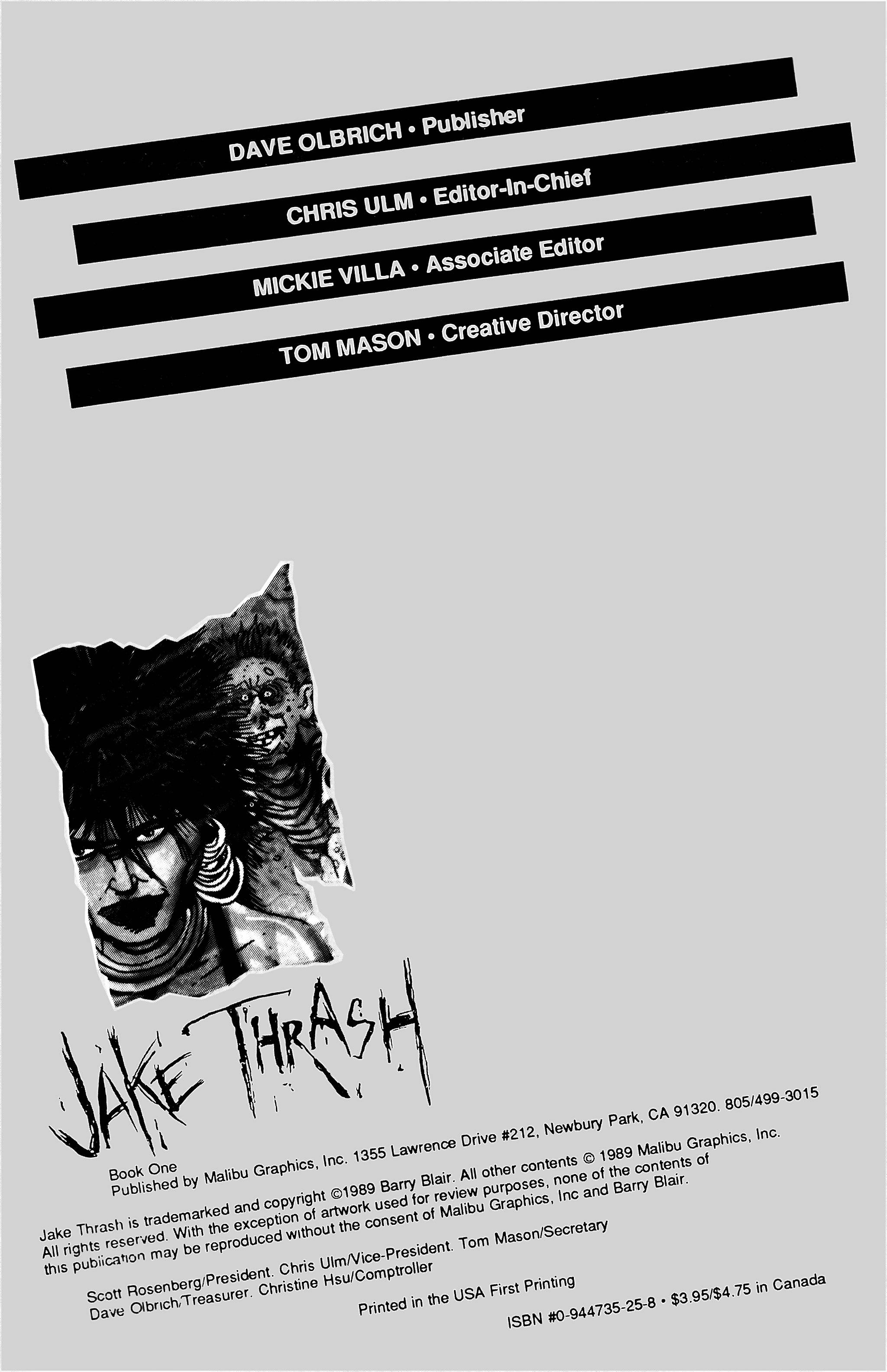 Read online Jake Thrash (1989) comic -  Issue # TPB - 4