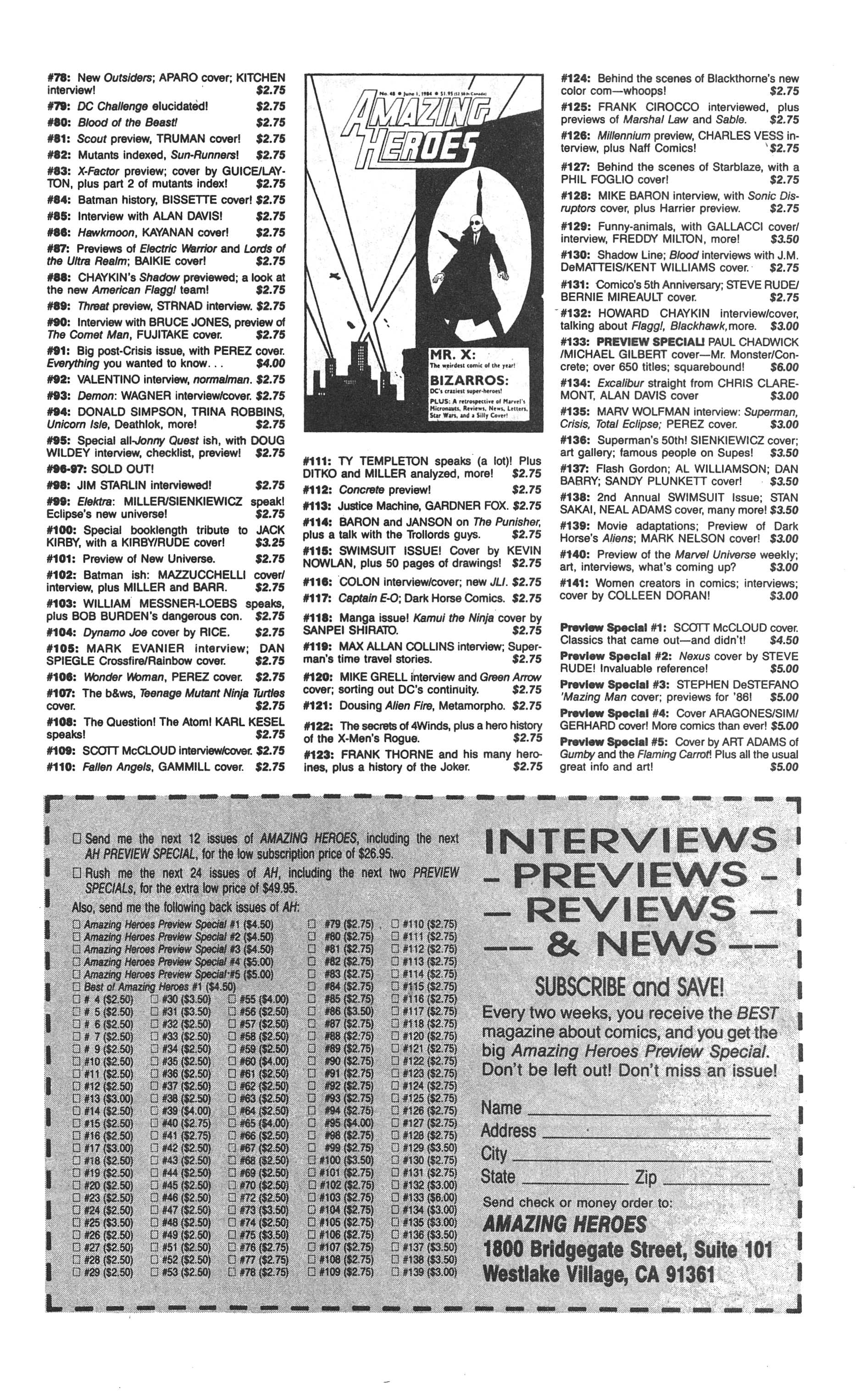 Read online Amazing Heroes comic -  Issue #143 - 37