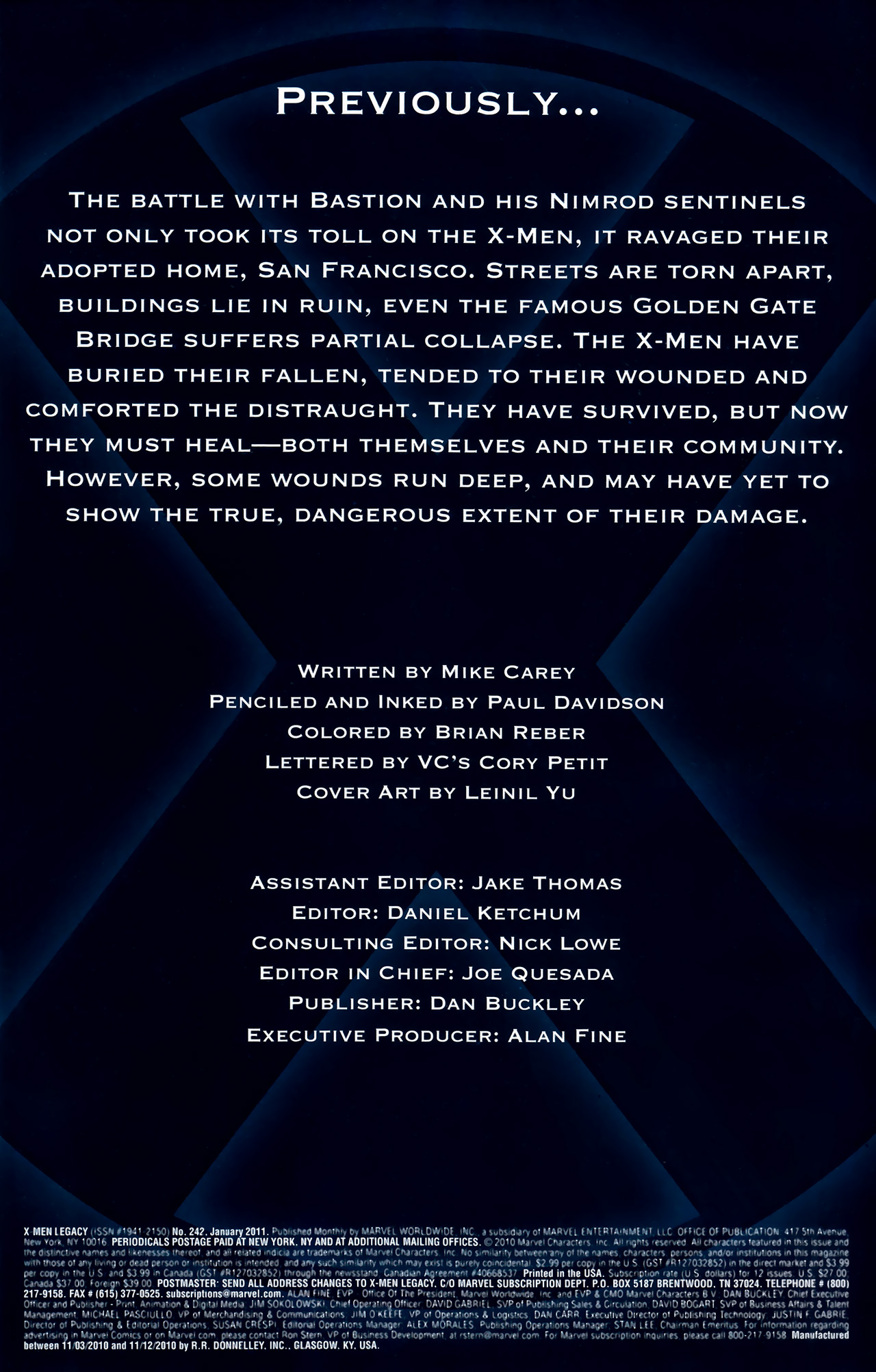 Read online X-Men Legacy (2008) comic -  Issue #242 - 2