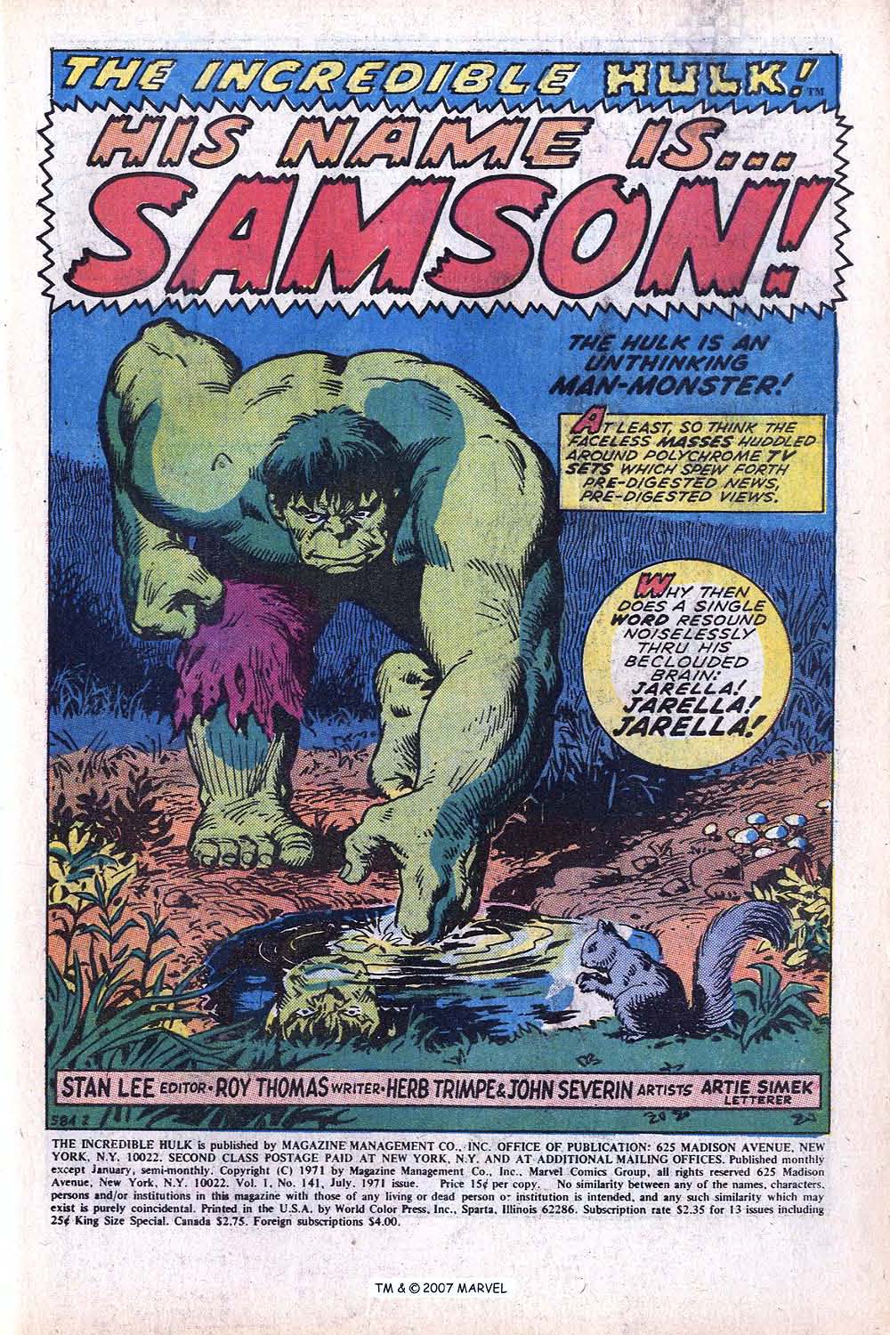 Read online The Incredible Hulk (1968) comic -  Issue #141 - 3