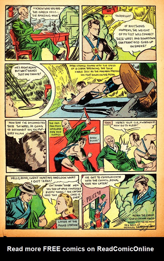 Read online Amazing Man Comics comic -  Issue #12 - 18