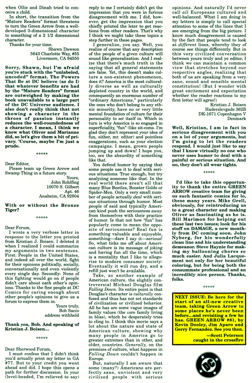 Read online Green Arrow (1988) comic -  Issue #80 - 23