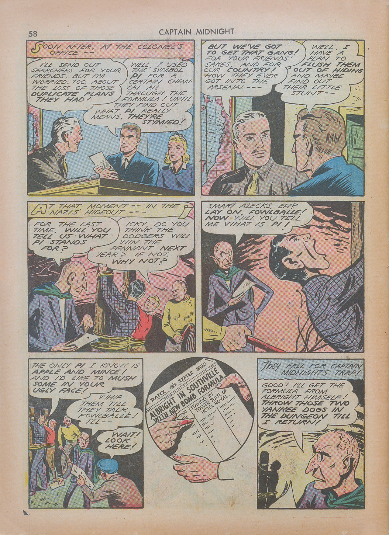 Read online Captain Midnight (1942) comic -  Issue #7 - 58