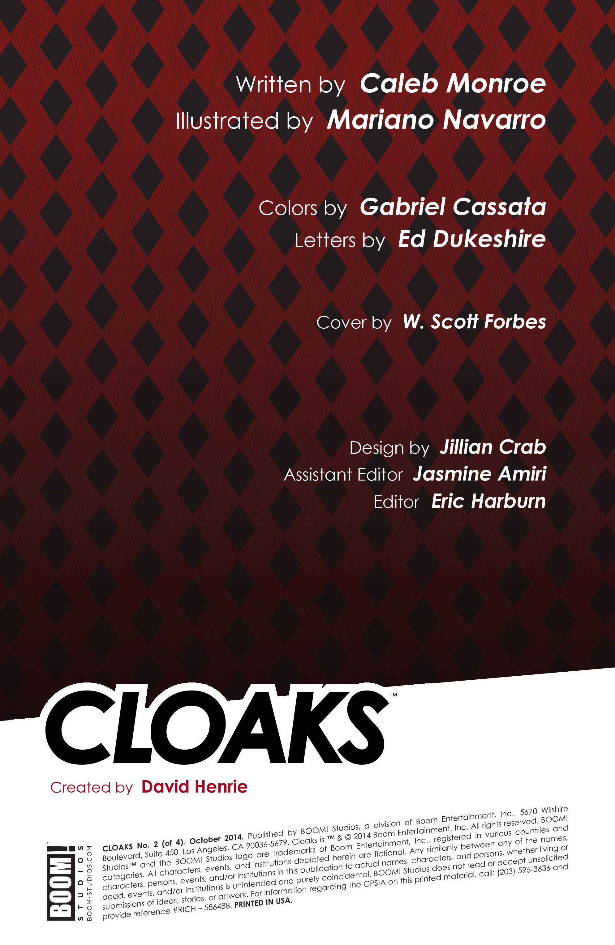 Read online Cloaks comic -  Issue #2 - 2