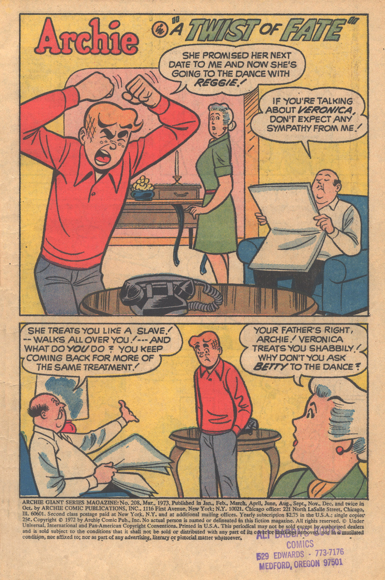 Read online Archie Giant Series Magazine comic -  Issue #208 - 3