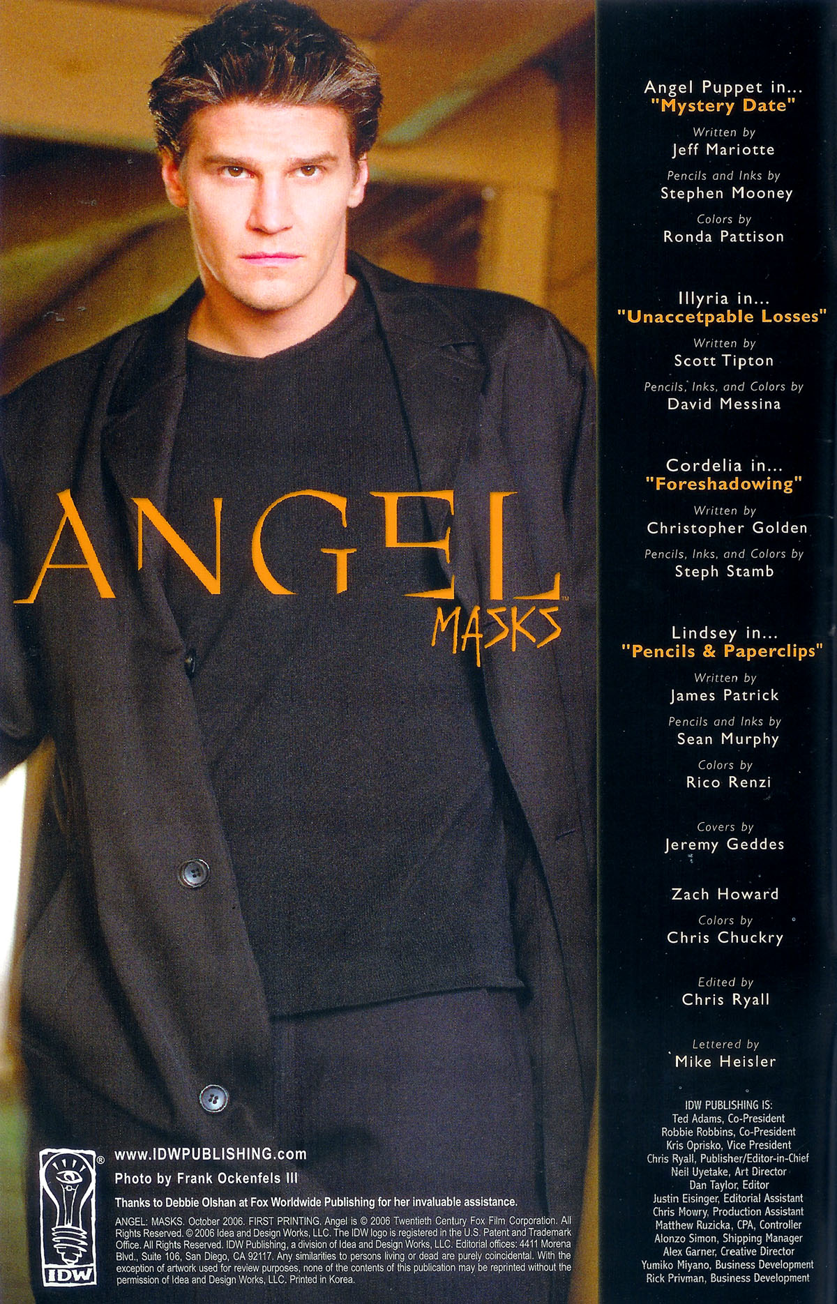 Read online Angel: Masks comic -  Issue # Full - 2