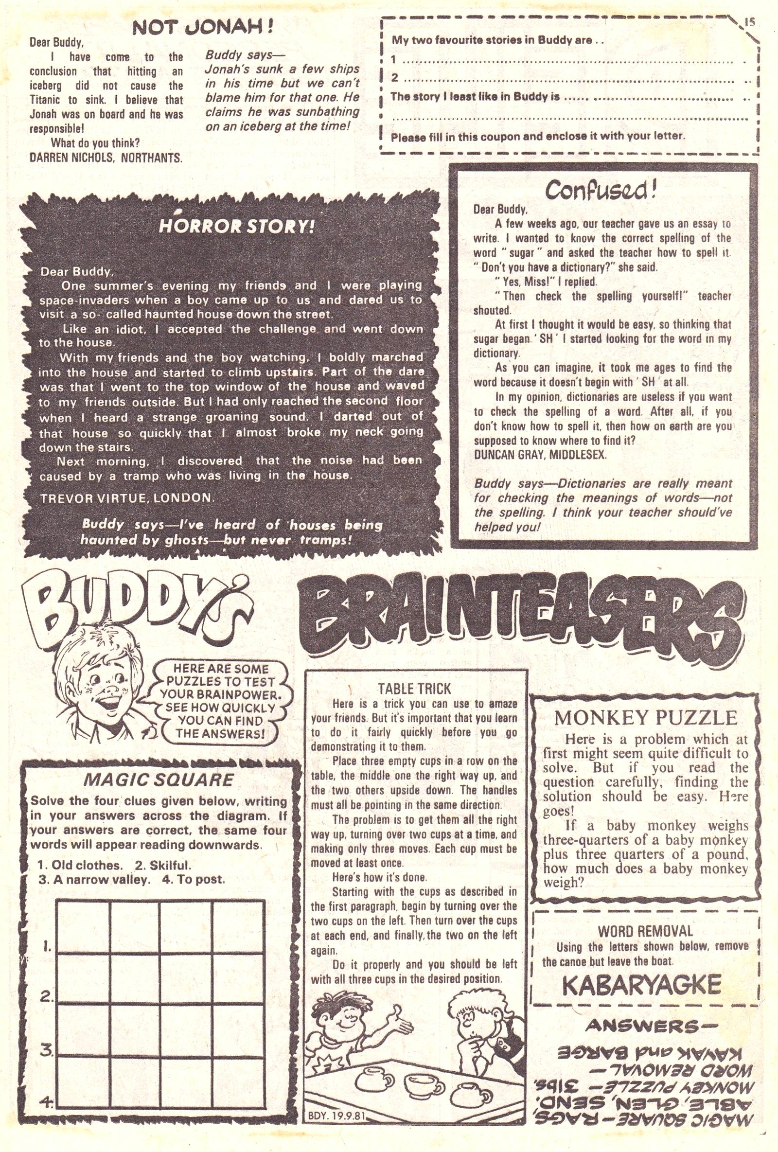 Read online Buddy comic -  Issue #32 - 15