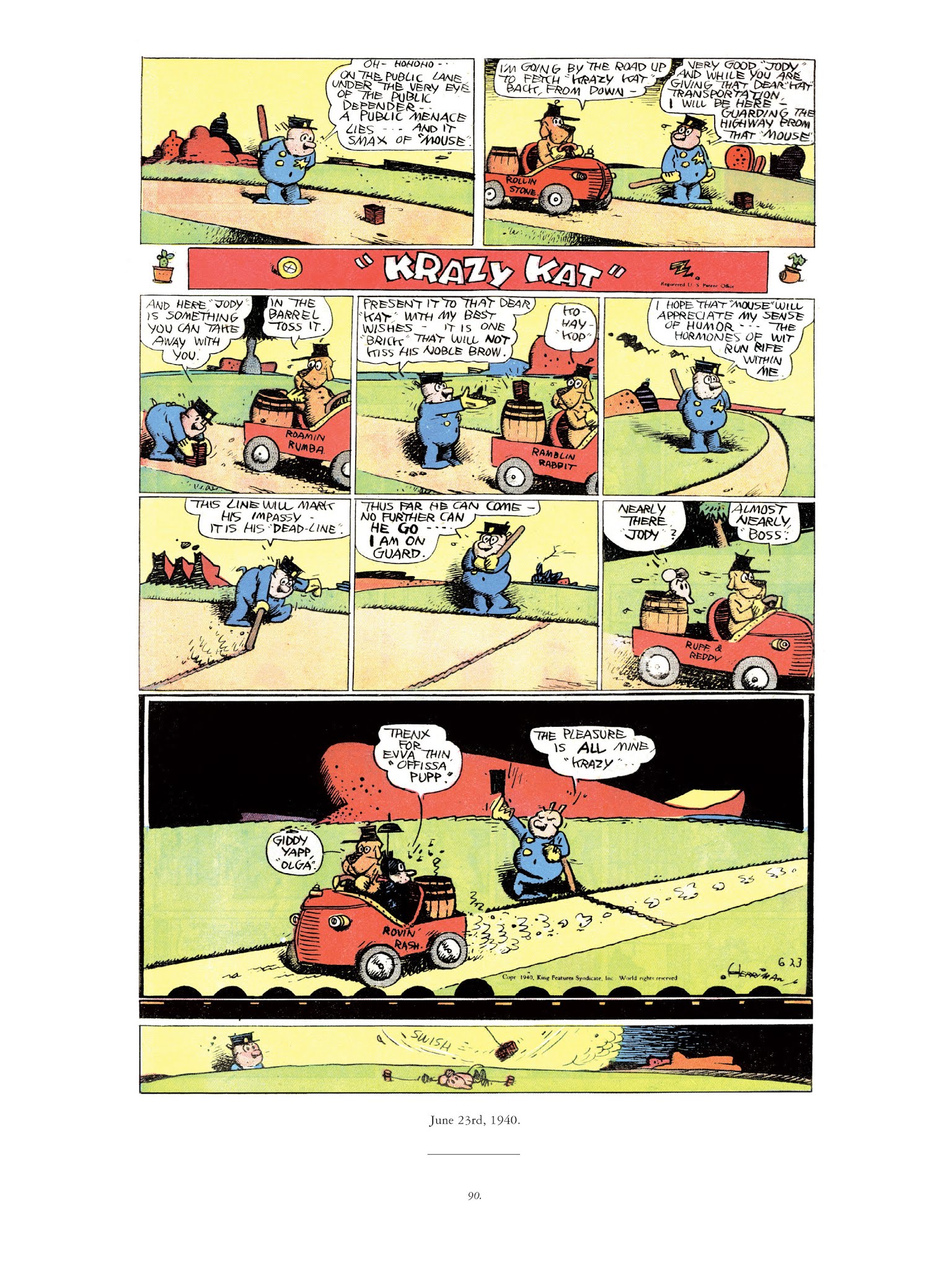 Read online Krazy & Ignatz comic -  Issue # TPB 11 - 90