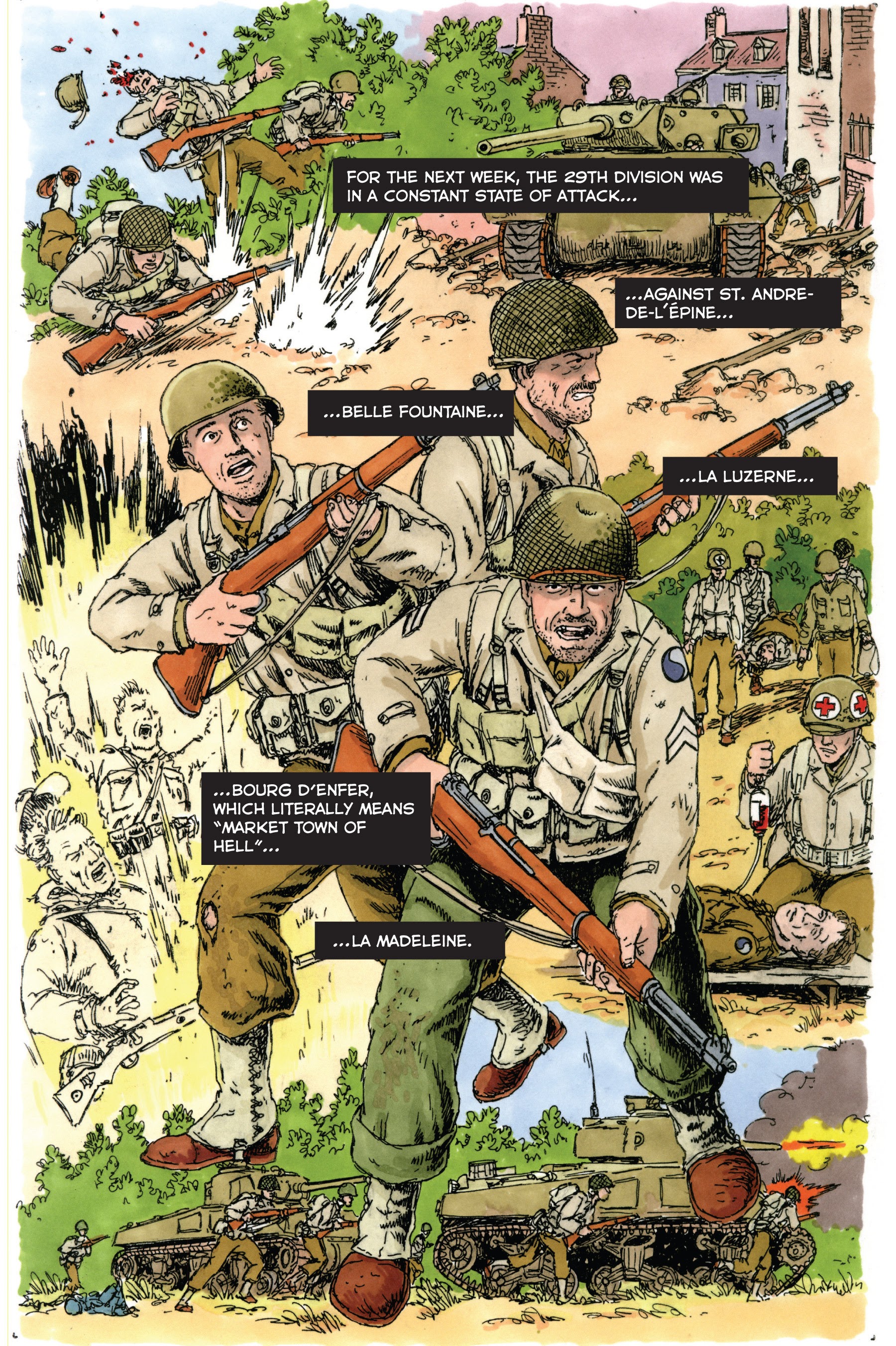 Read online Normandy: A Graphic History of D-Day, the Allied Invasion of Hitler's Fortress Europe comic -  Issue # TPB - 63
