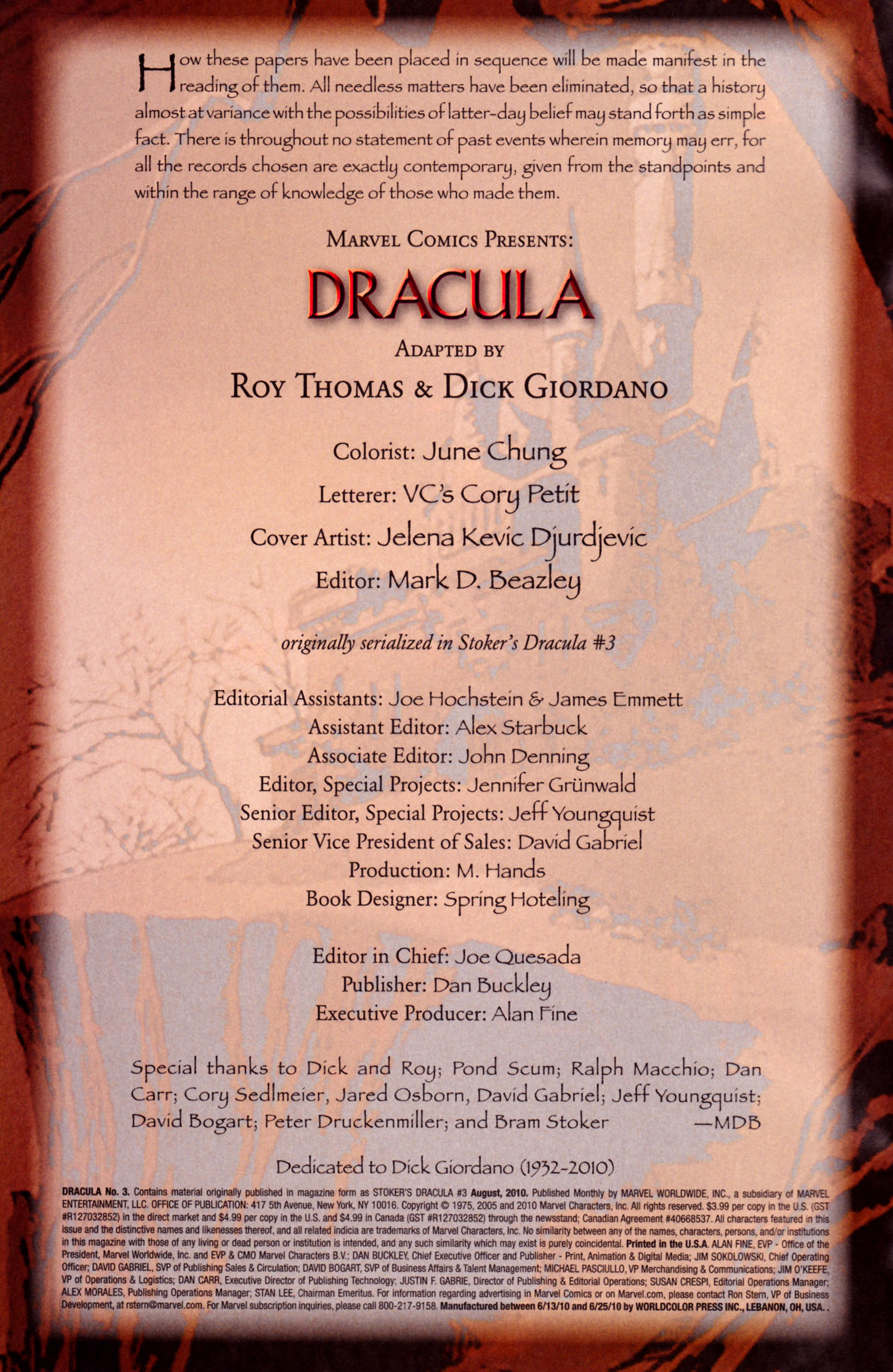 Read online Dracula comic -  Issue #3 - 2