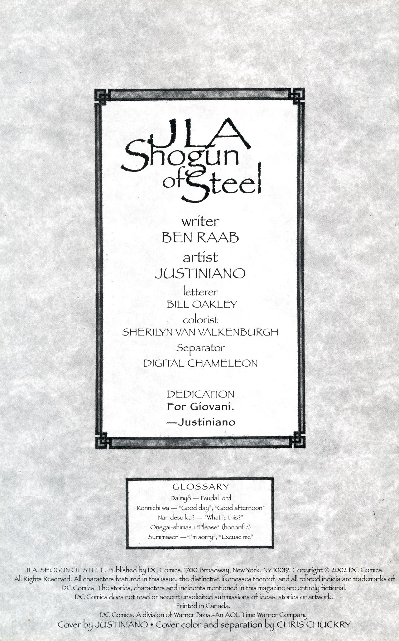 Read online JLA: Shogun of Steel comic -  Issue # Full - 2