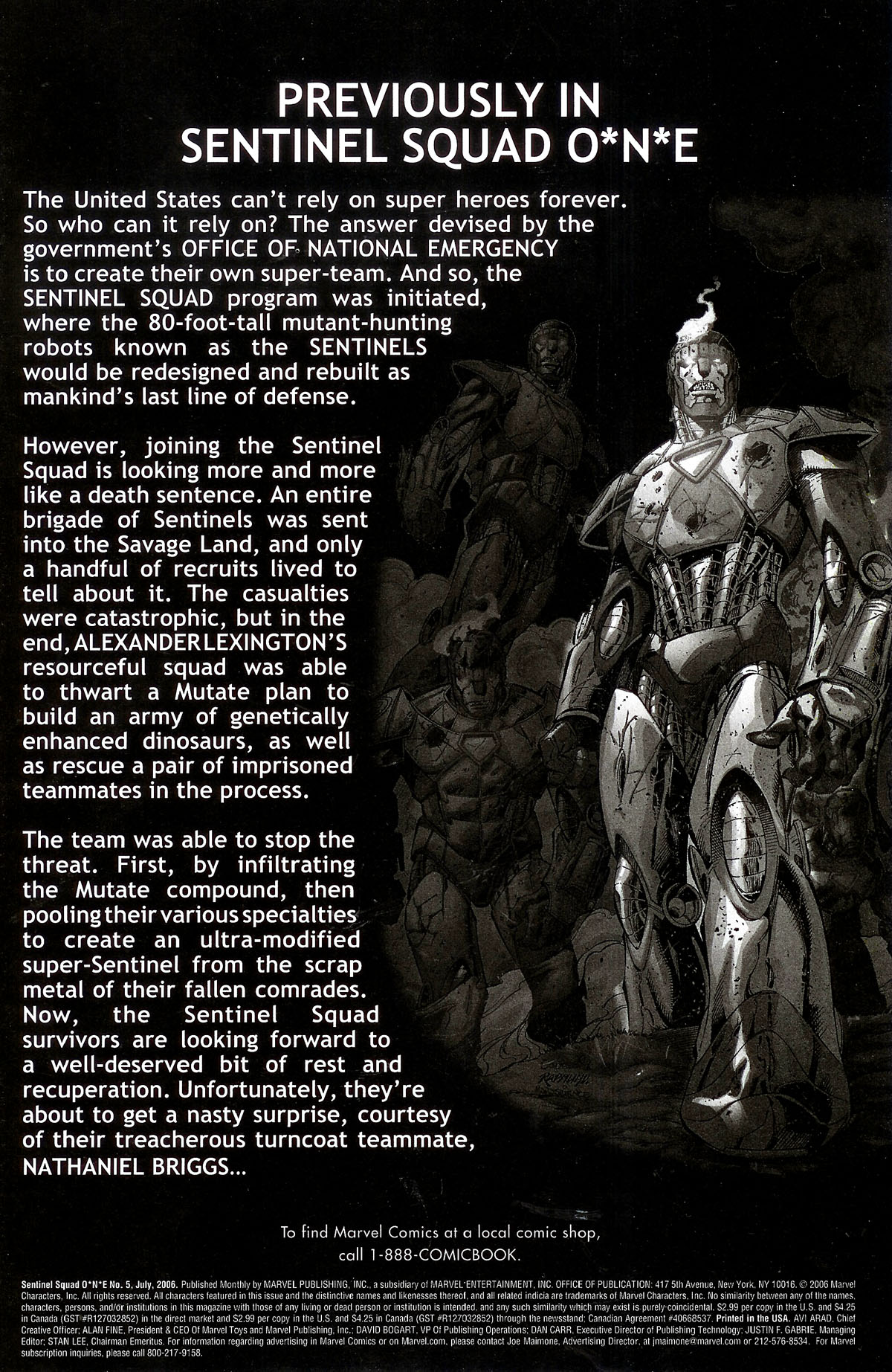 Read online Sentinel Squad O*N*E comic -  Issue #5 - 2