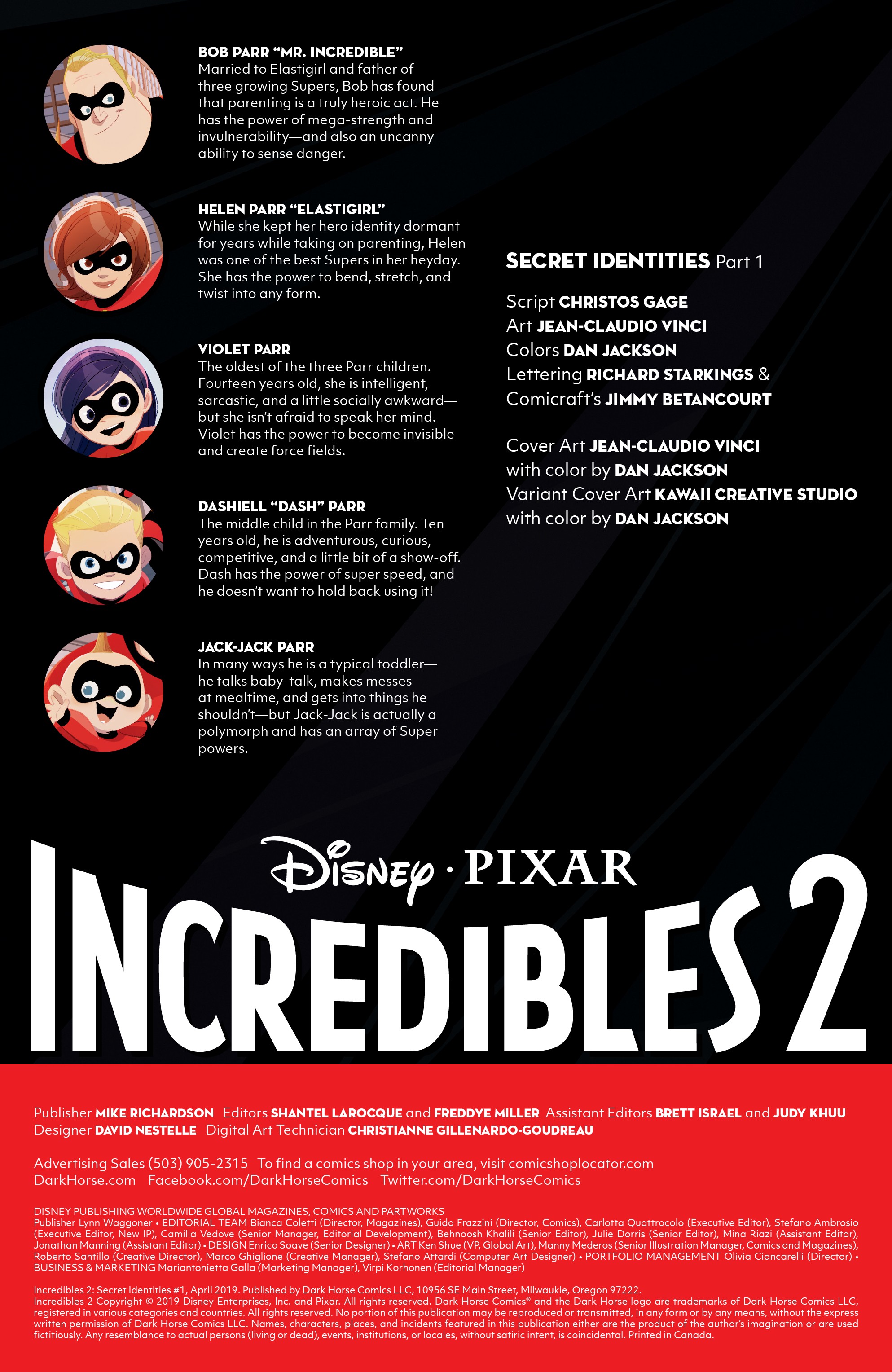 Read online Disney•PIXAR The Incredibles 2: Secret Identities comic -  Issue #1 - 2