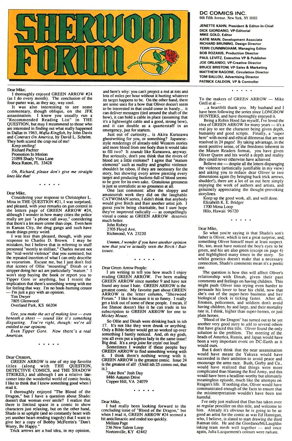 Read online Green Arrow (1988) comic -  Issue #29 - 22