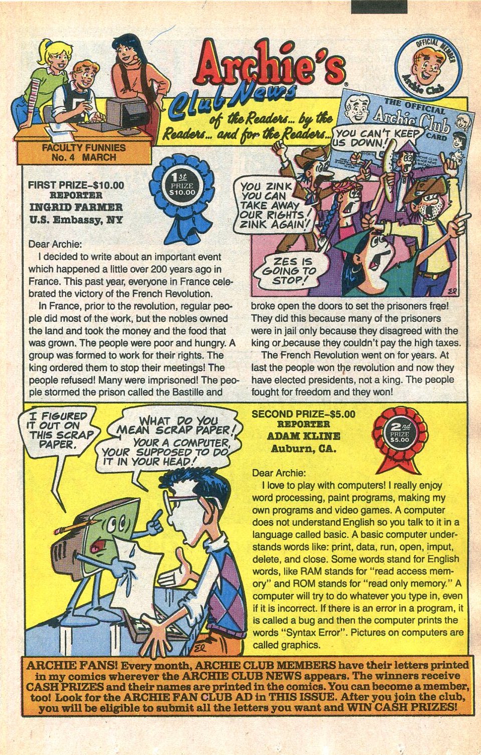 Read online Faculty Funnies comic -  Issue #4 - 11