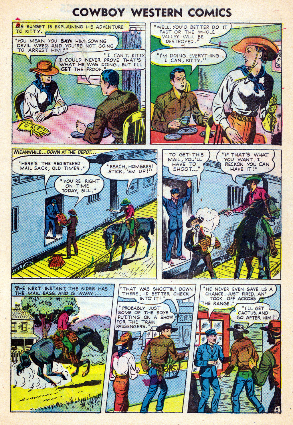 Read online Cowboy Western Comics (1948) comic -  Issue #35 - 7