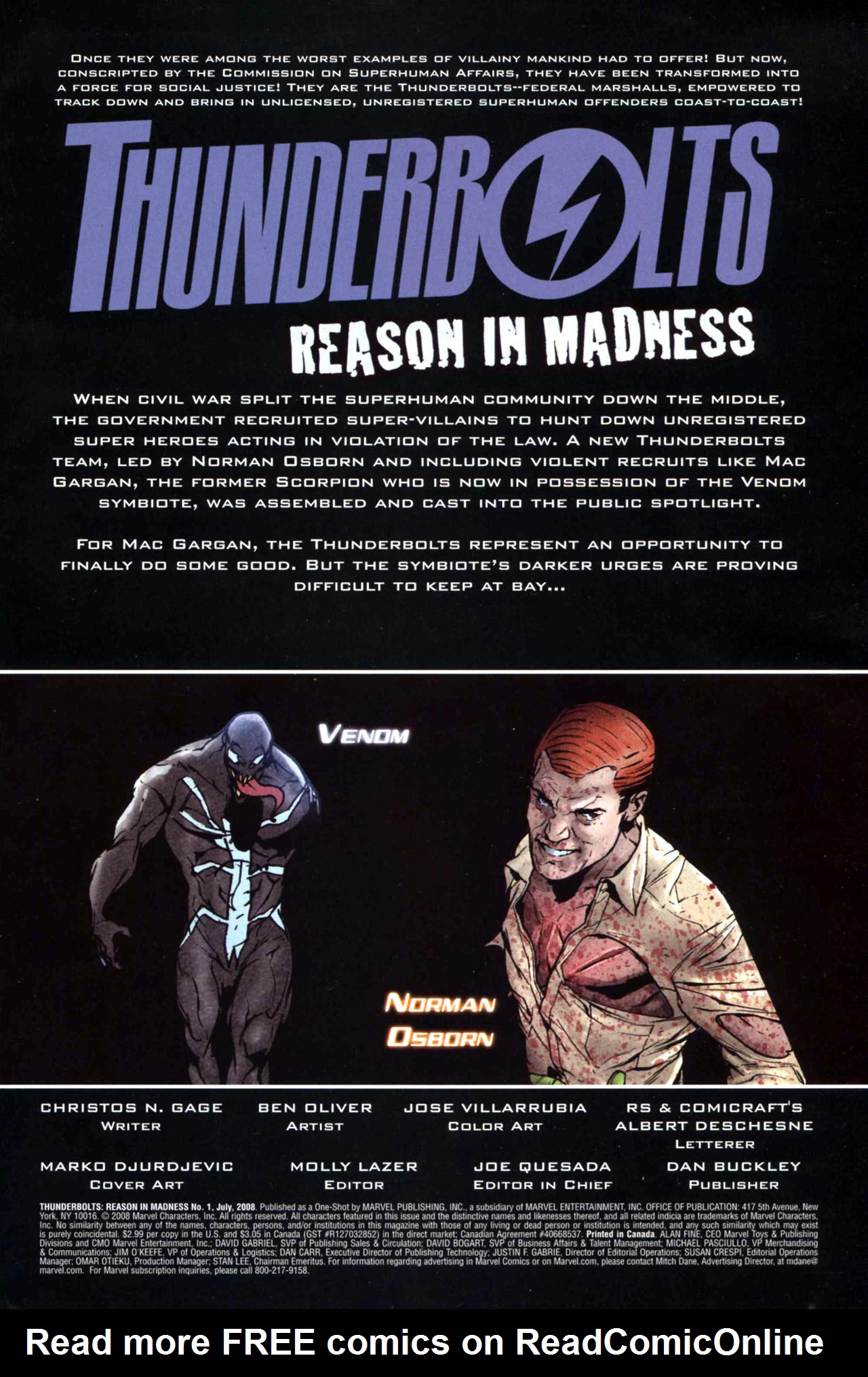 Read online Thunderbolts: Reason in Madness comic -  Issue # Full - 2