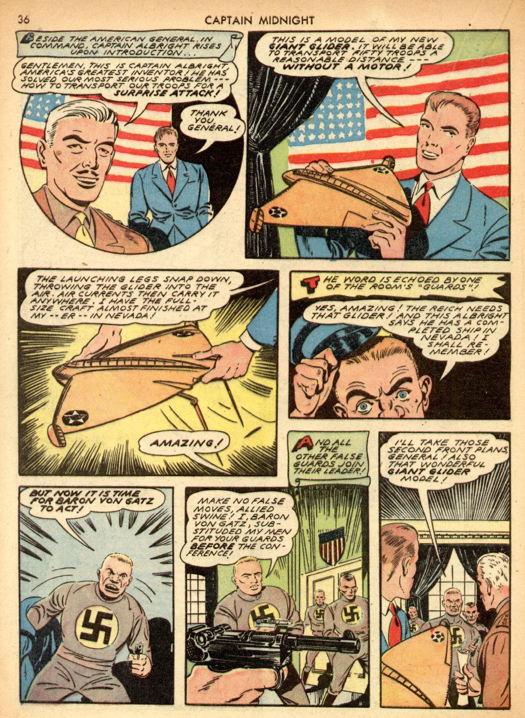Read online Captain Midnight (1942) comic -  Issue #3 - 36
