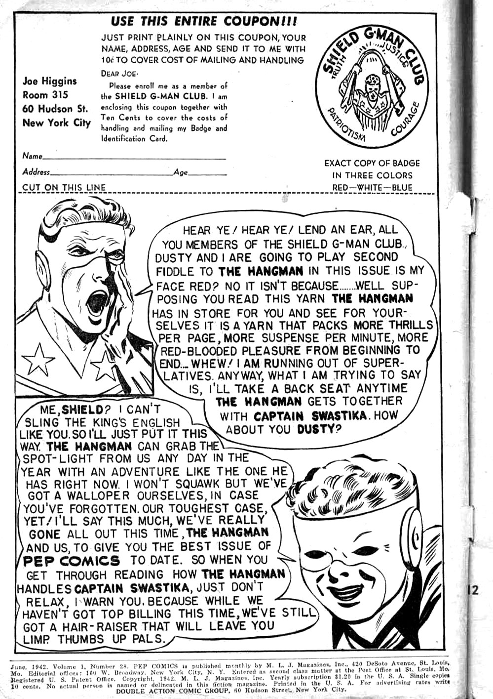 Read online Pep Comics comic -  Issue #28 - 2