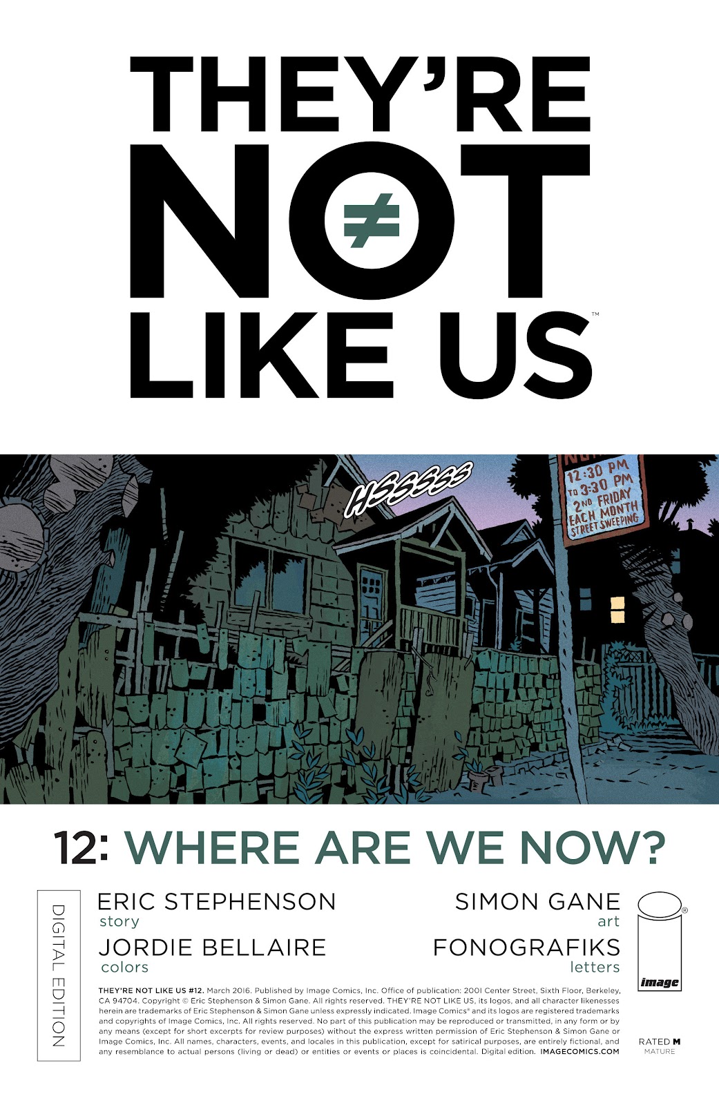 They're Not Like Us issue 12 - Page 1