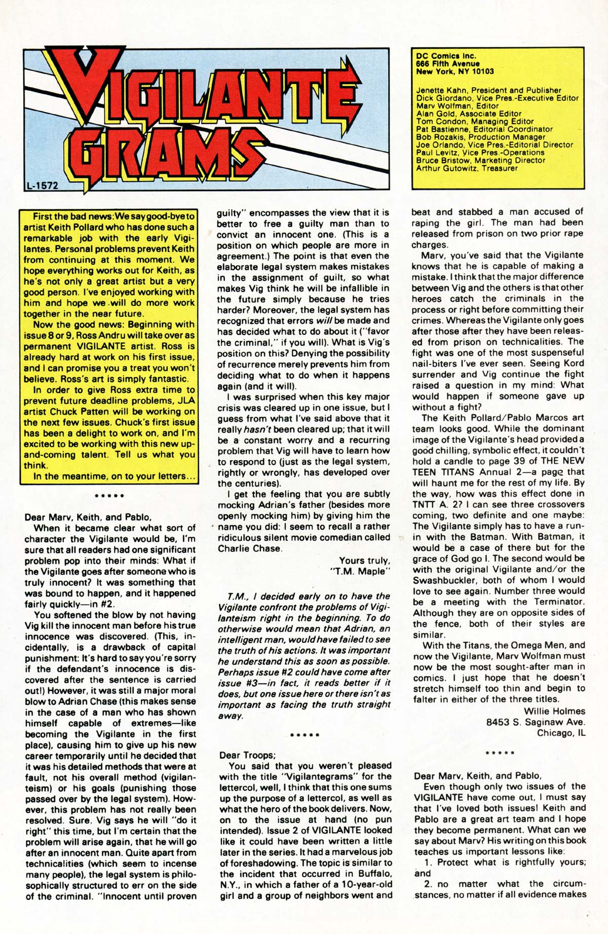 Read online Vigilante (1983) comic -  Issue #6 - 26
