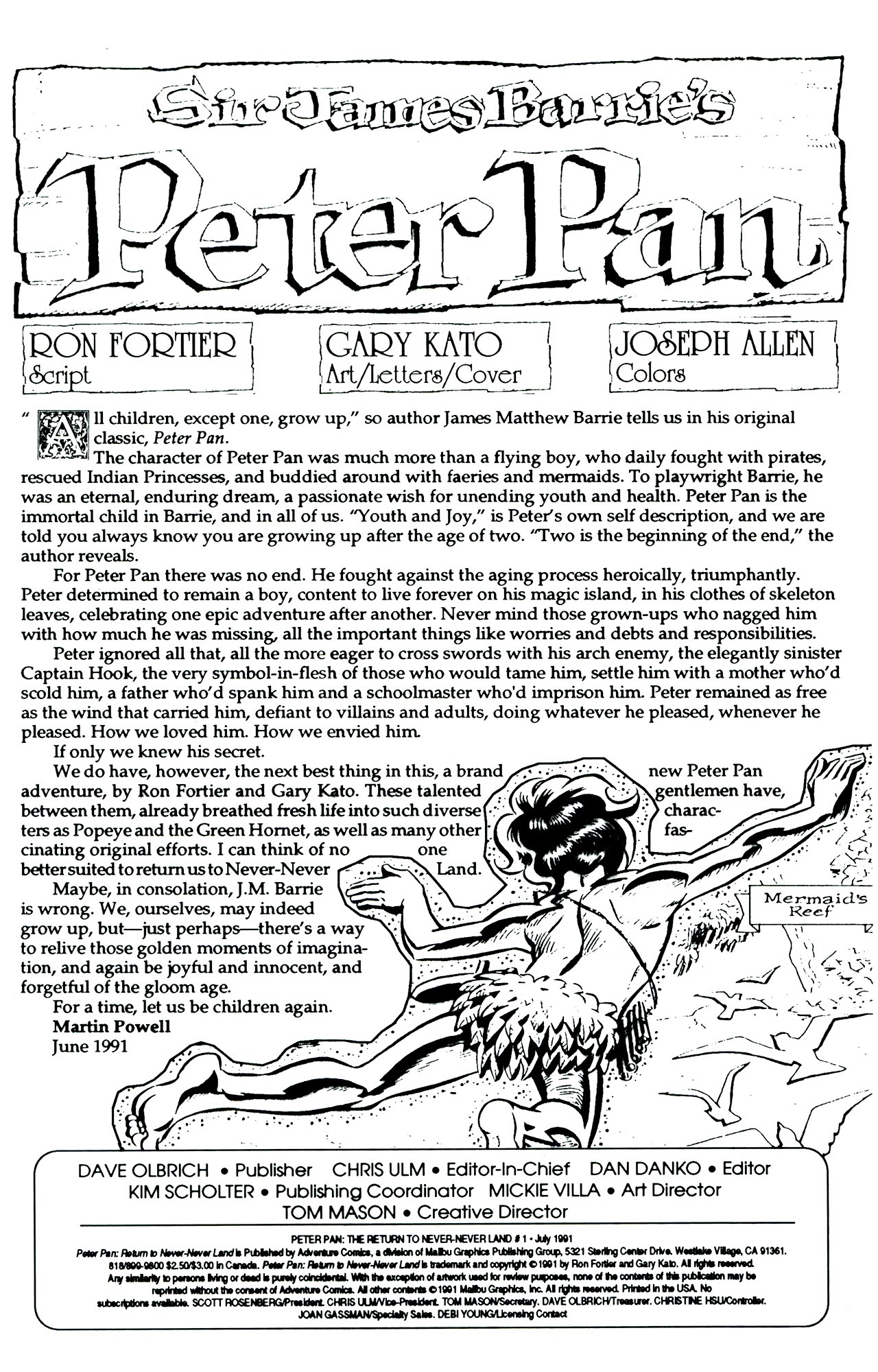 Read online Peter Pan: The Return to Never-Never Land comic -  Issue #1 - 2