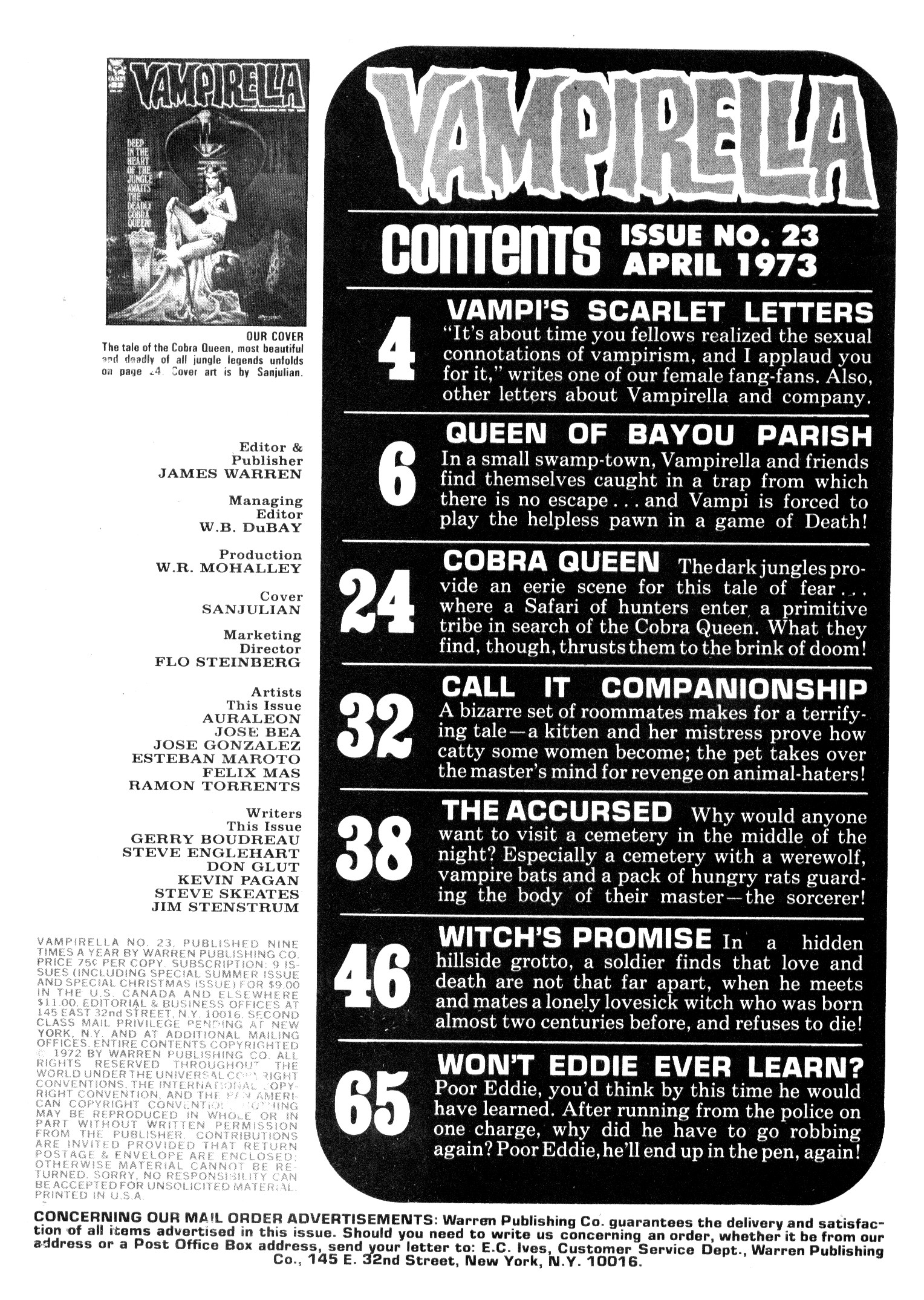 Read online Vampirella (1969) comic -  Issue #23 - 3