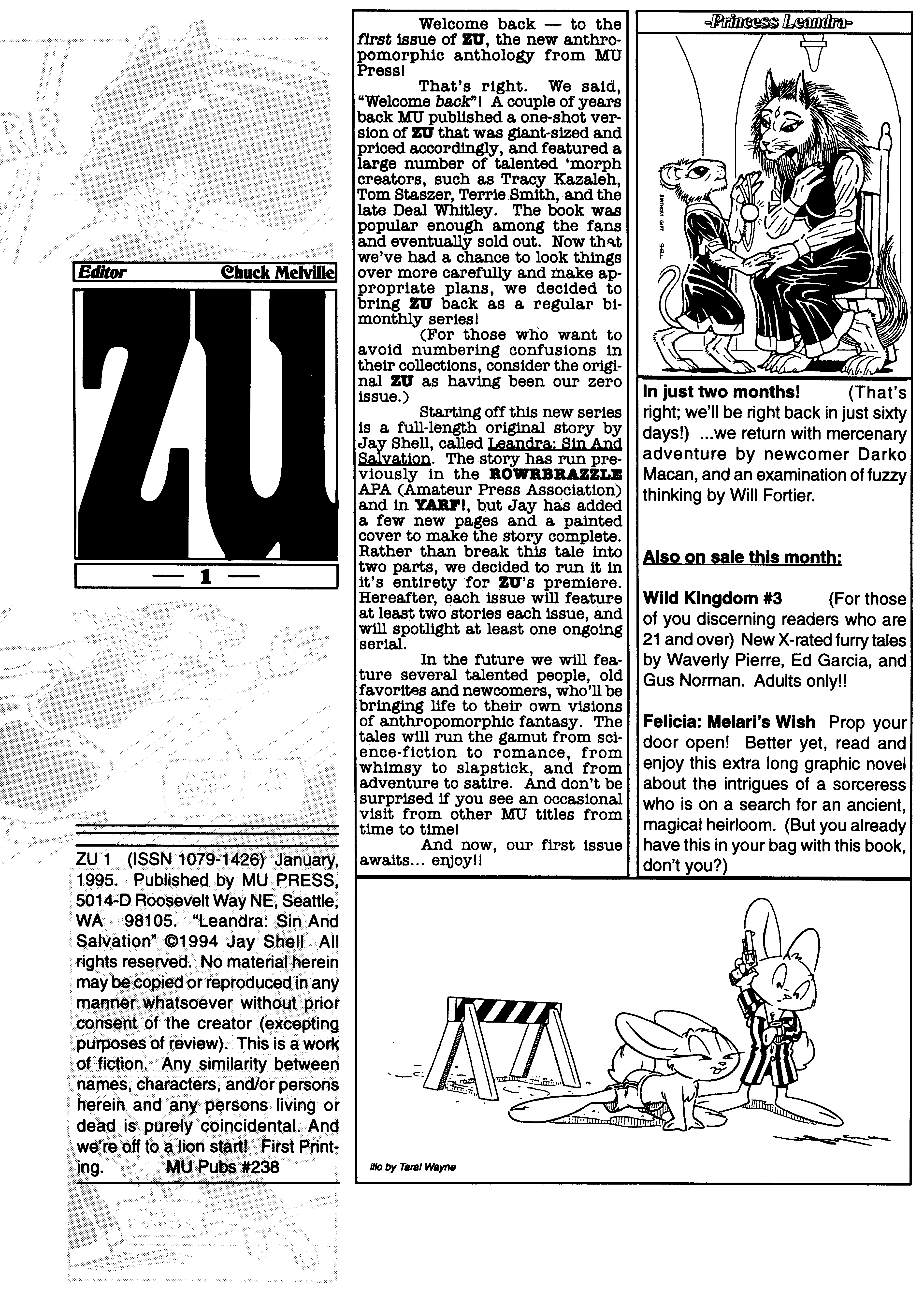 Read online ZU (1995) comic -  Issue #1 - 2
