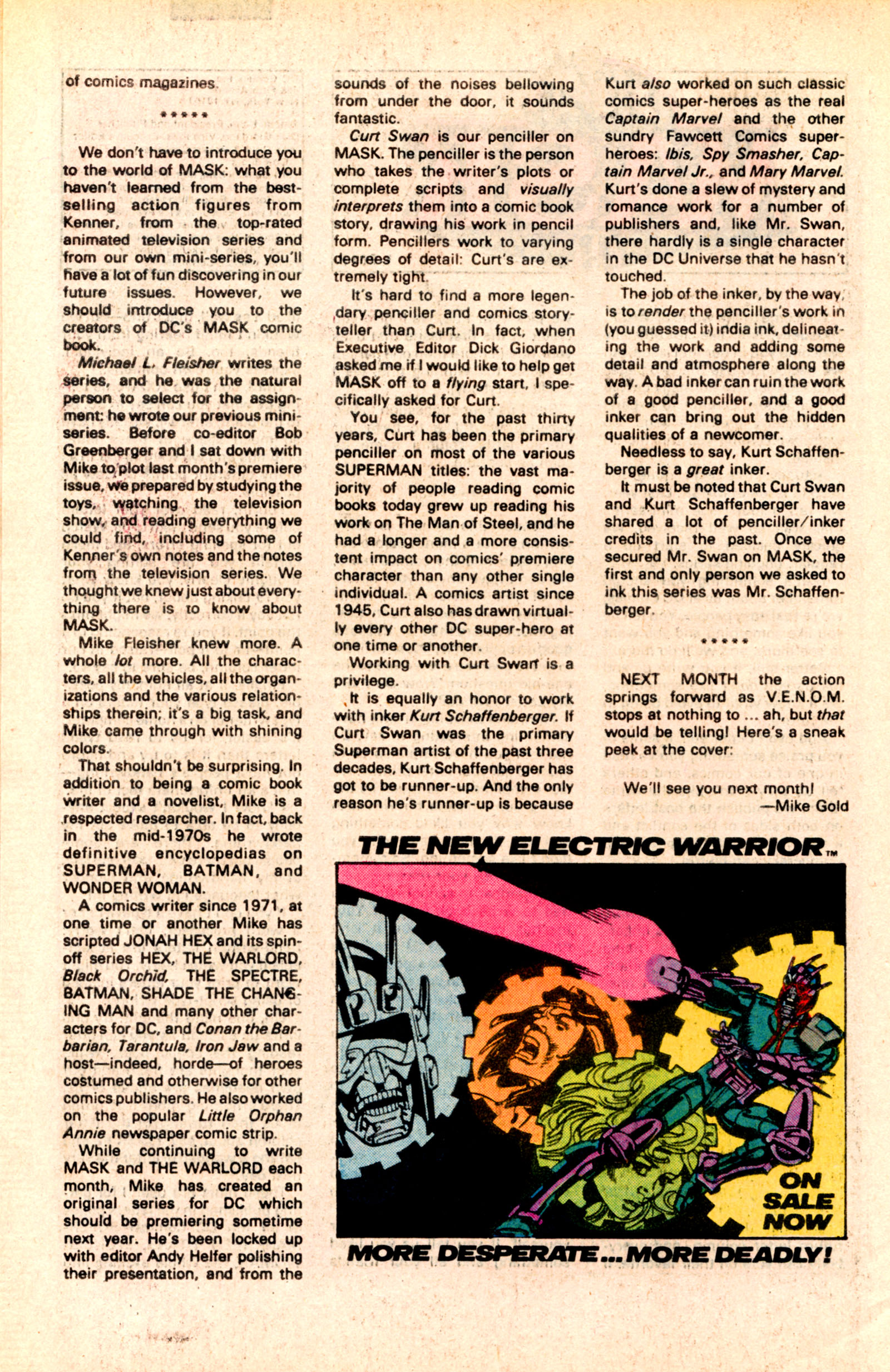 Read online MASK (1987) comic -  Issue #2 - 34